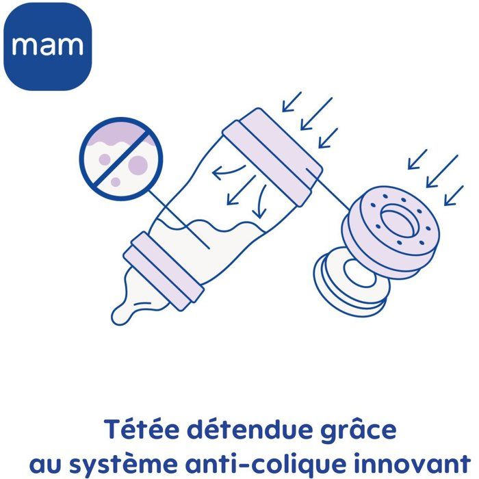 Coffret Naissance - MAM - 4 Biberons + 1 Sucette + 1 Boîte doseuse - Sable — vue 5