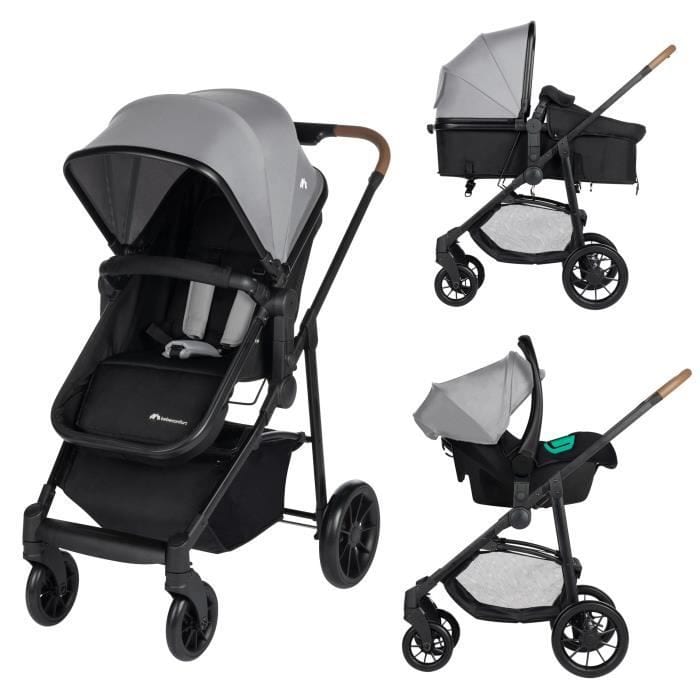 BEBECONFORT HAZE Poussette 3 en 1, Assise transformable en nacelle + siège auto i-Size +