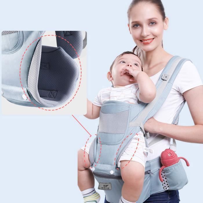 Porte-bébé Multifonctionnel INSFITY - Bleu - 0-48 Mois - Coton - Max 20KG — vue 3