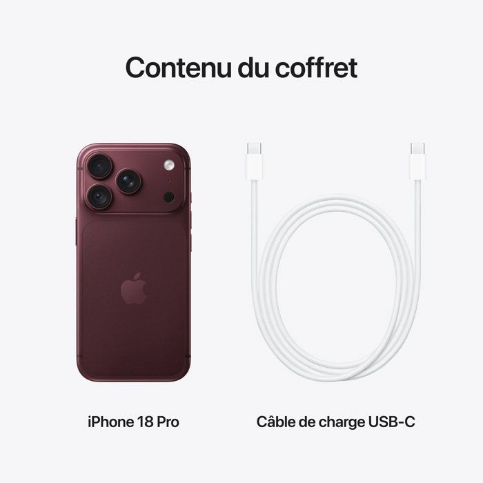 APPLE iPhone 18 Pro 256Go bordeaux — vue 9