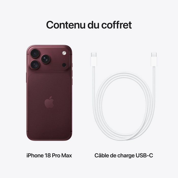 APPLE iPhone 18 Pro Max 256Go bordeaux — vue 9