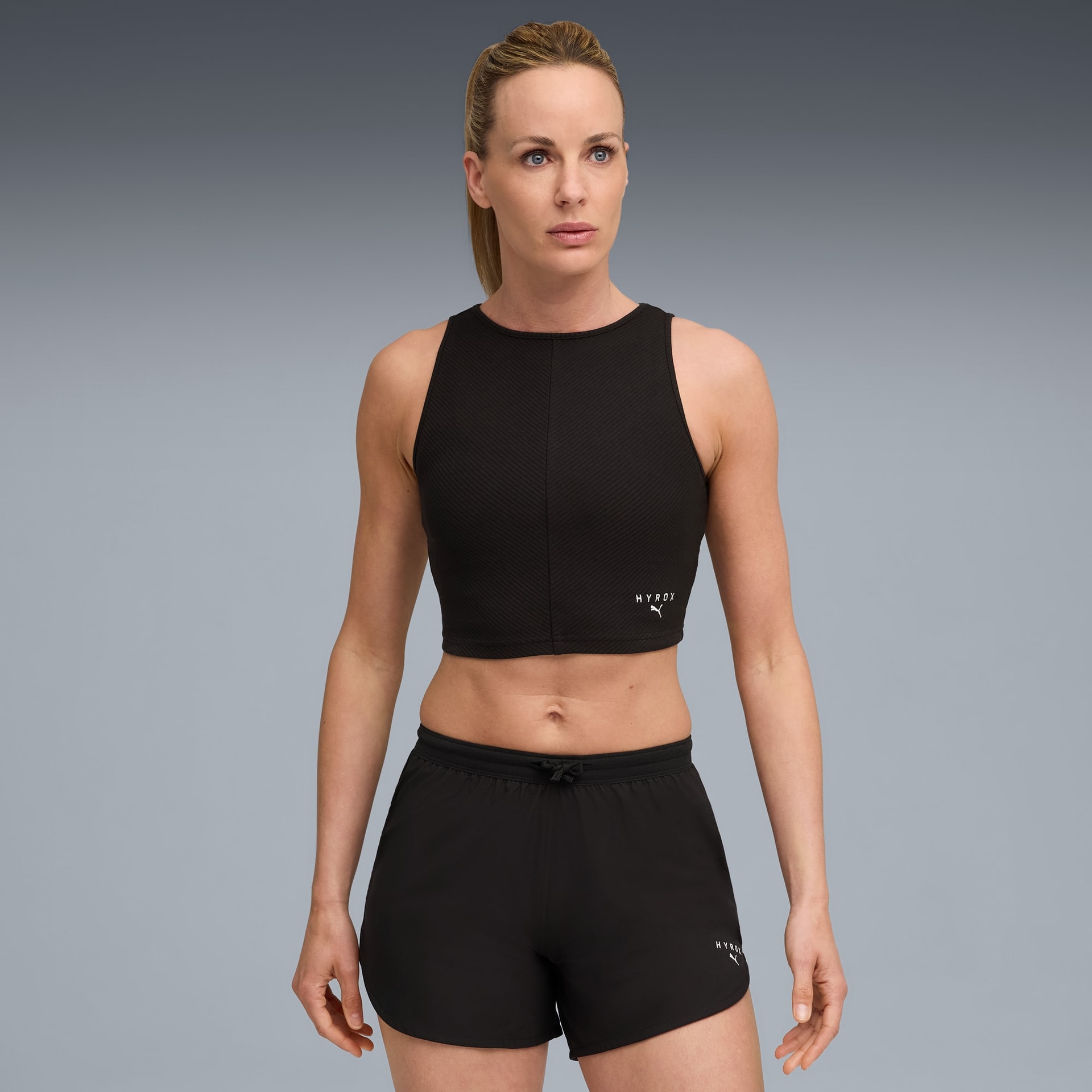 Débardeur côtelé court PUMA x HYROX pour femmes