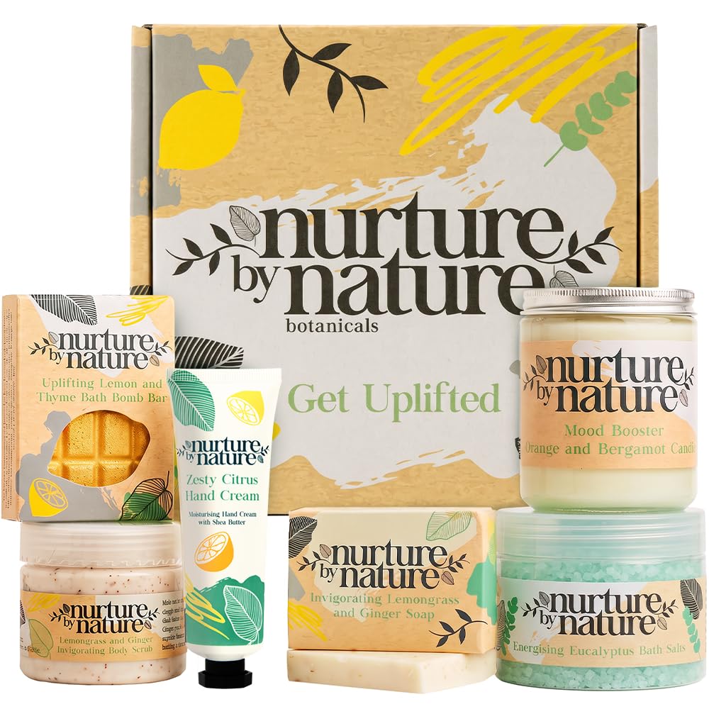 Nurture by Nature Coffret Bien-Être Femme – Set Bain Énergisant, Vegan
