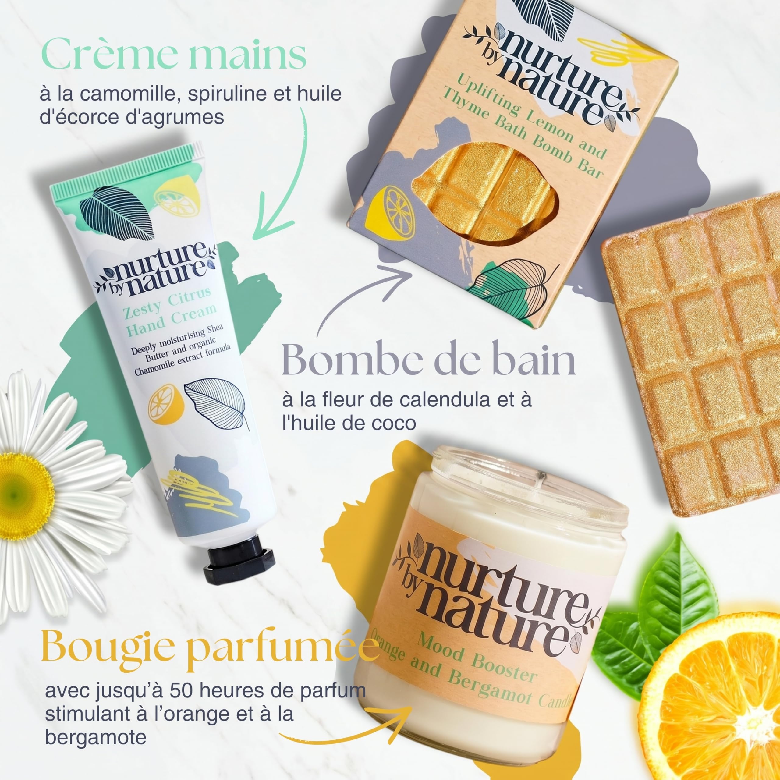 Nurture by Nature Coffret Bien-Être Femme – Set Bain Énergisant, Vegan — vue 4