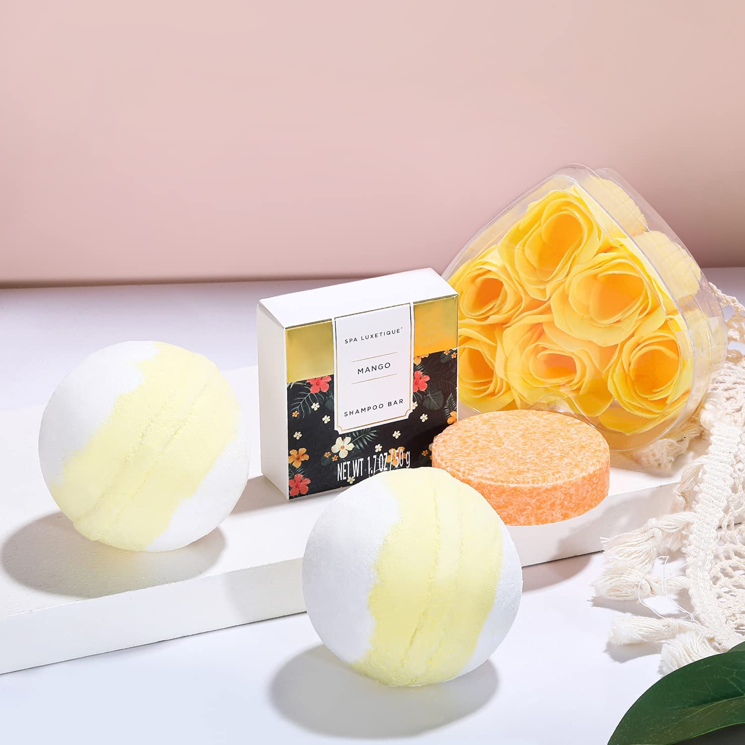 Spa Luxetique Coffret Cadeau Femme-15pcs Tropique Coffret de Bain avec le Beurre de — vue 6