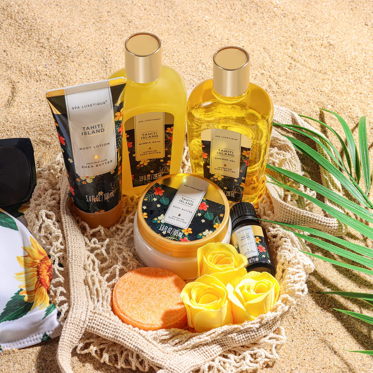 Spa Luxetique Coffret Cadeau Femme-15pcs Tropique Coffret de Bain avec le Beurre de — vue 4