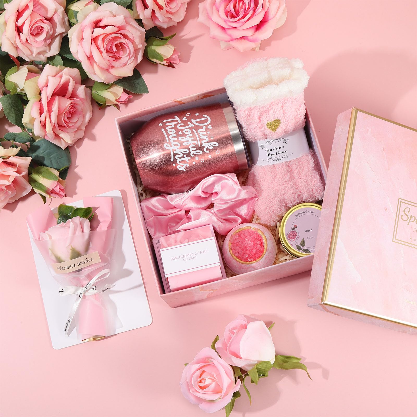 Coffret Cadeau Femme, Cadeau Femme Anniversaire Original Rose — vue 2