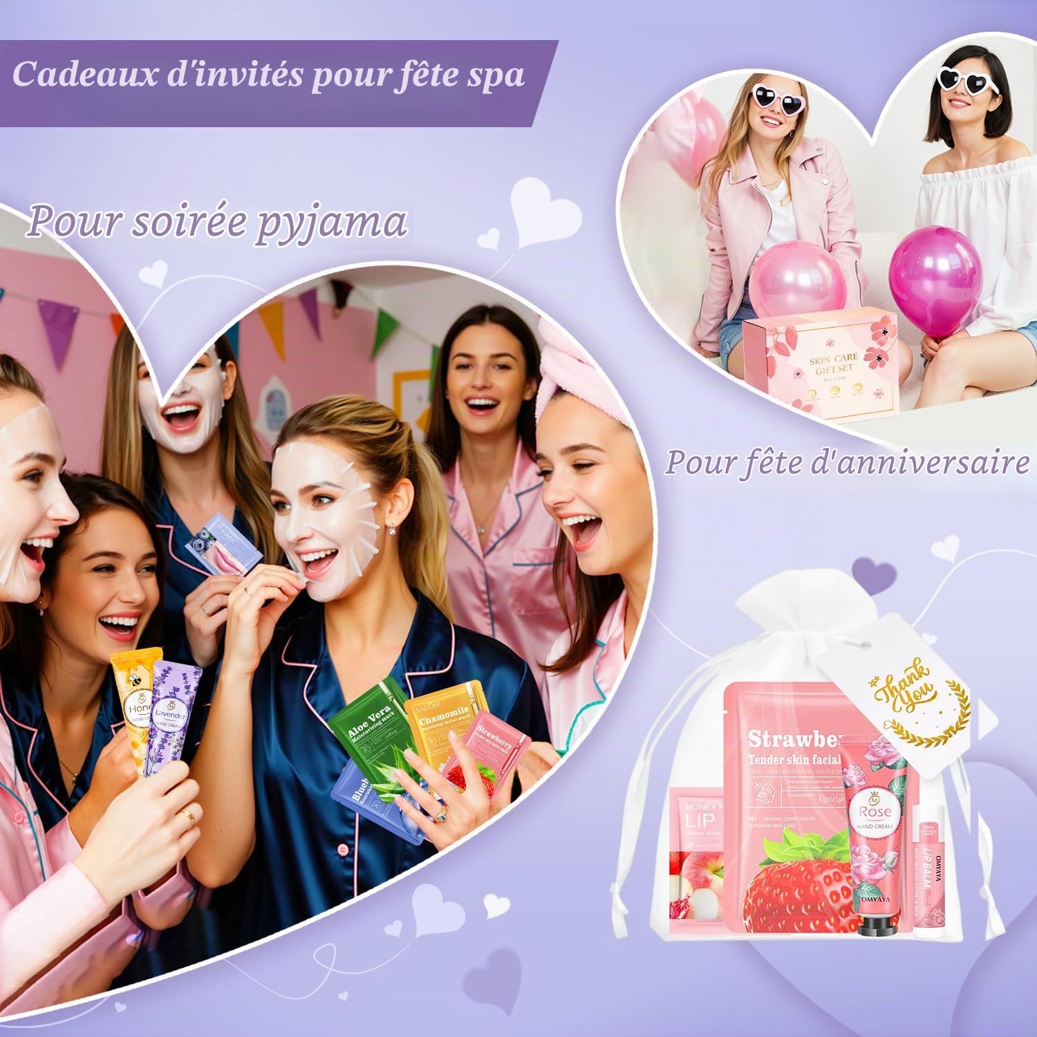 Masque Visage Coffret Cadeau Femme, Coffret Beauté femme con Face Mask, Crème pour les — vue 4