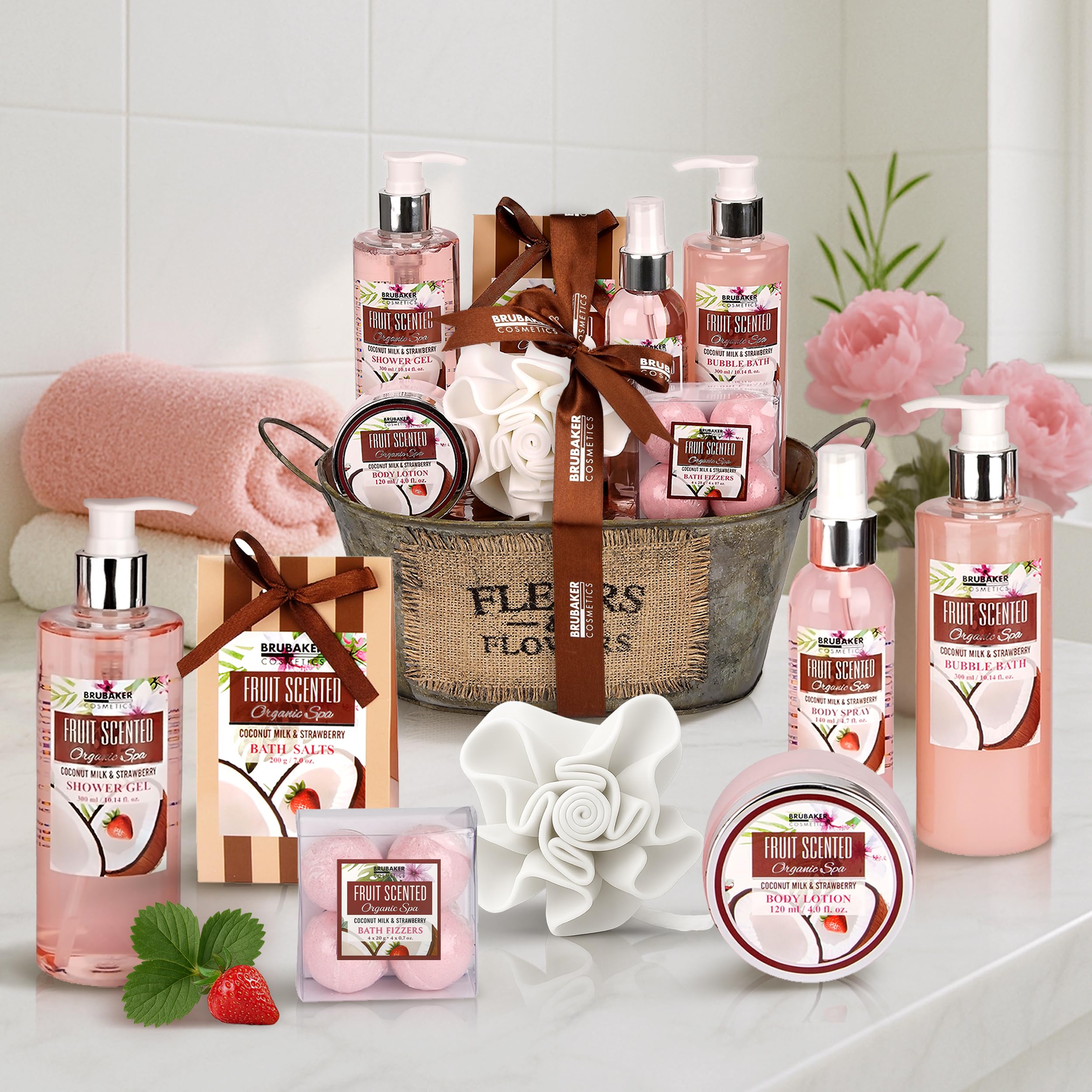 BRUBAKER Cosmetics - Coffret de bain & douche - Noix de coco / Fraise — vue 5