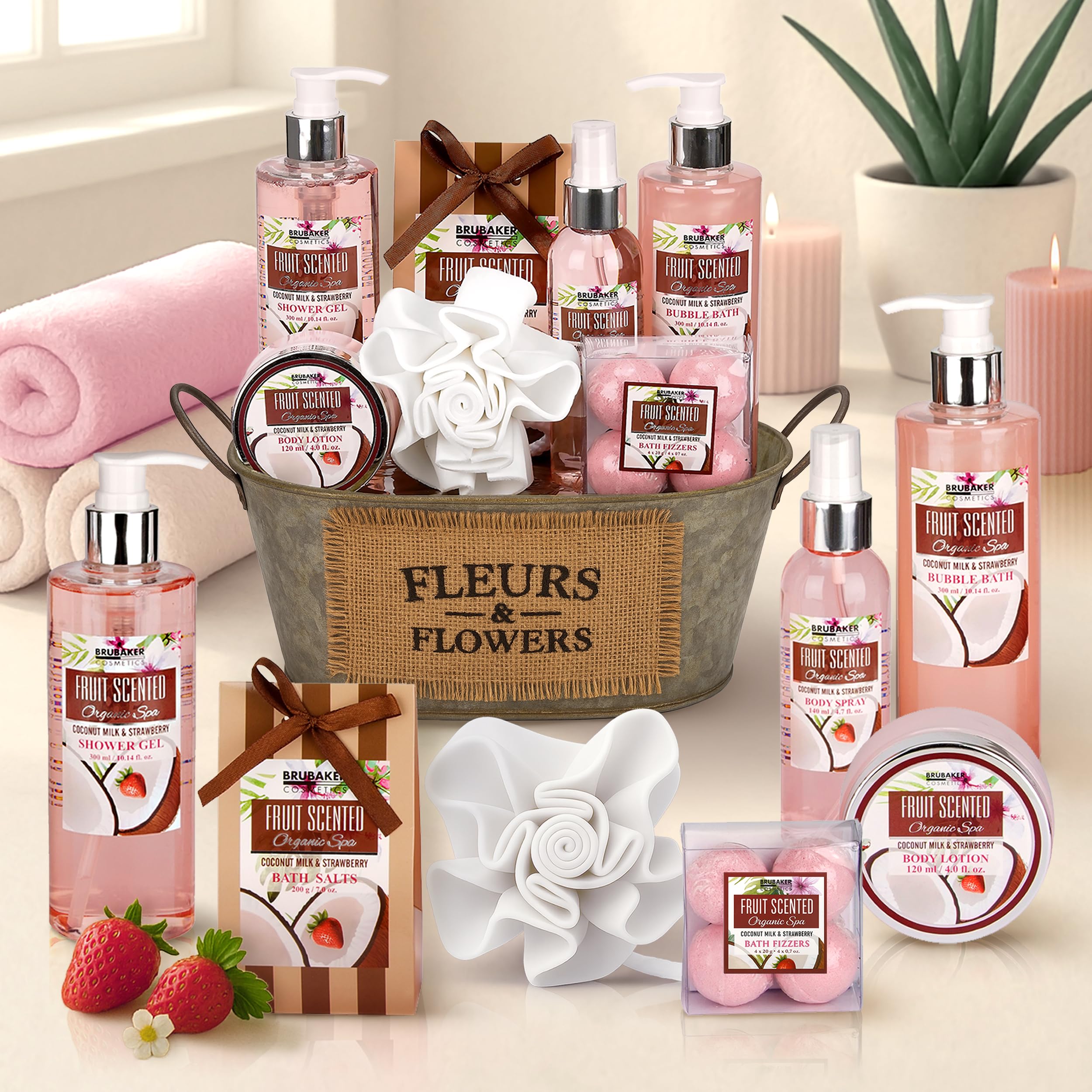 BRUBAKER Cosmetics - Coffret de bain & douche - Noix de coco / Fraise — vue 2