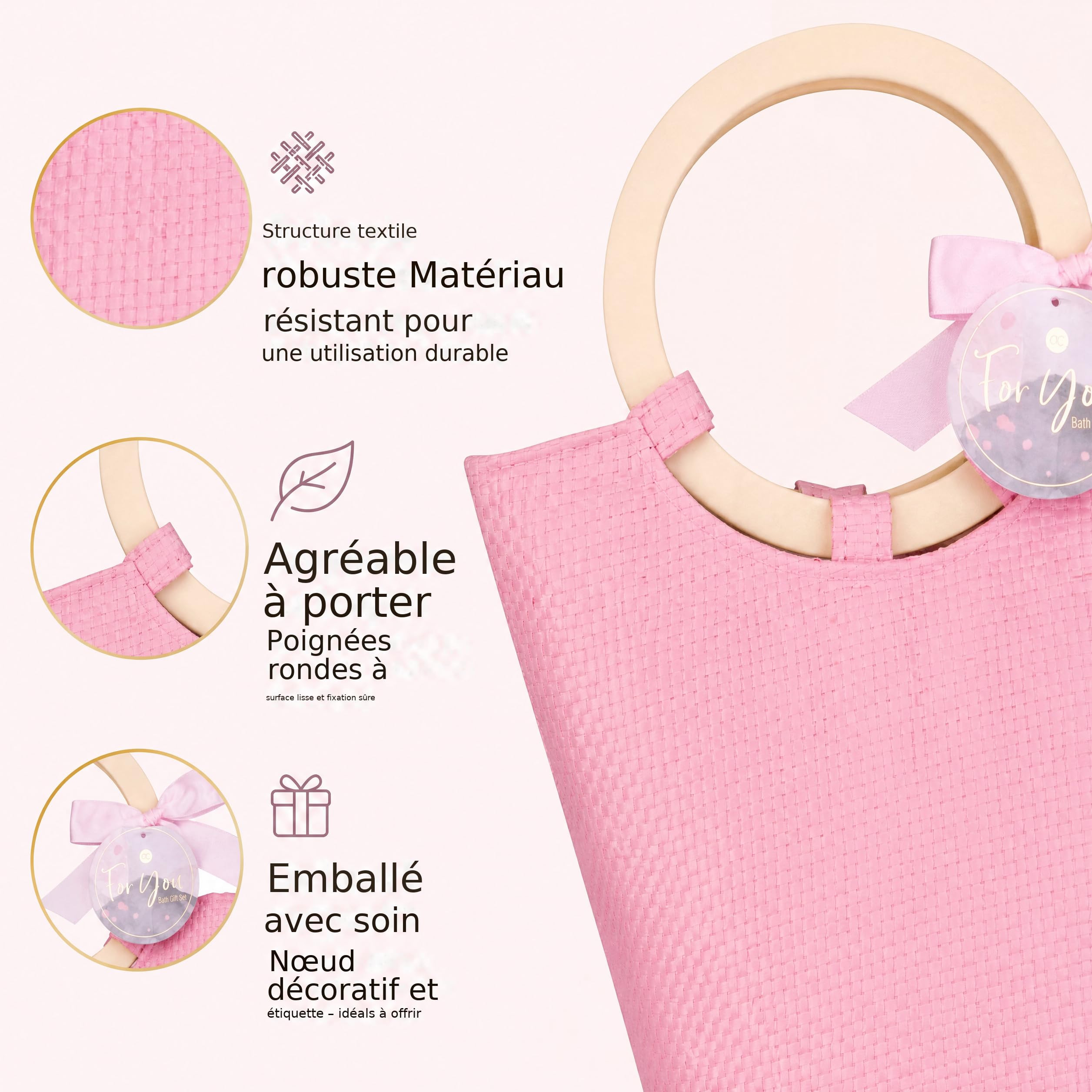 Accentra set de bain PINK ROSE en sac à main Velvet Rose 2 bombes de bain — vue 6