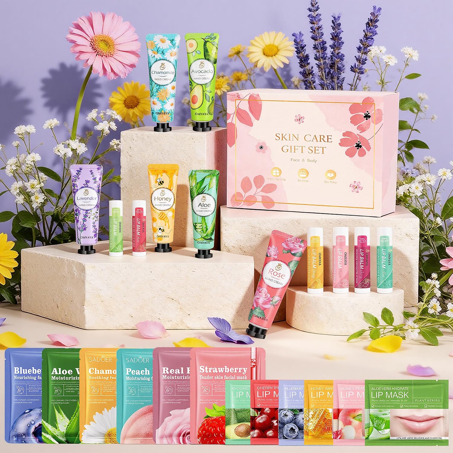 Masque Visage Coffret Cadeau Femme, Coffret Beauté femme con Face Mask, Crème pour les — vue 9