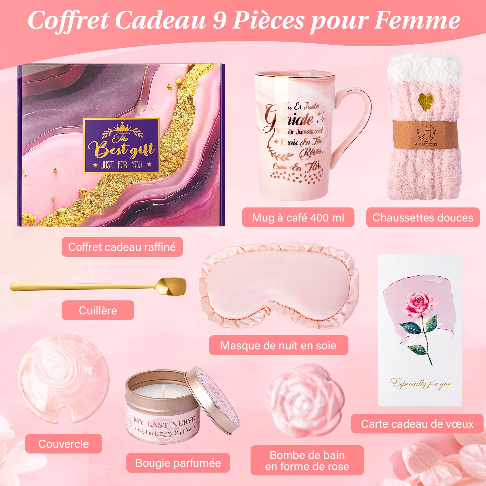 Cadeau Femme, Cadeau Anniversaire Noel Femme, 14oz Mug en Céramique Coffret — vue 2