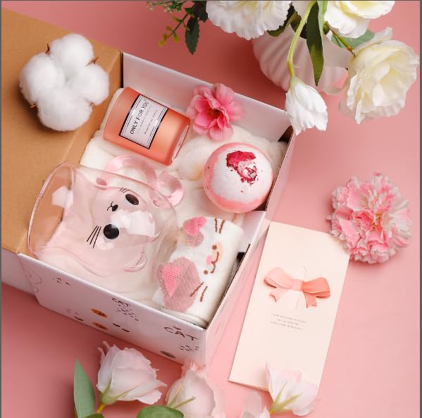 Qinhai Tasse Chat Coffret Femme Cadeau, Cadeau de Noël Original — vue 7