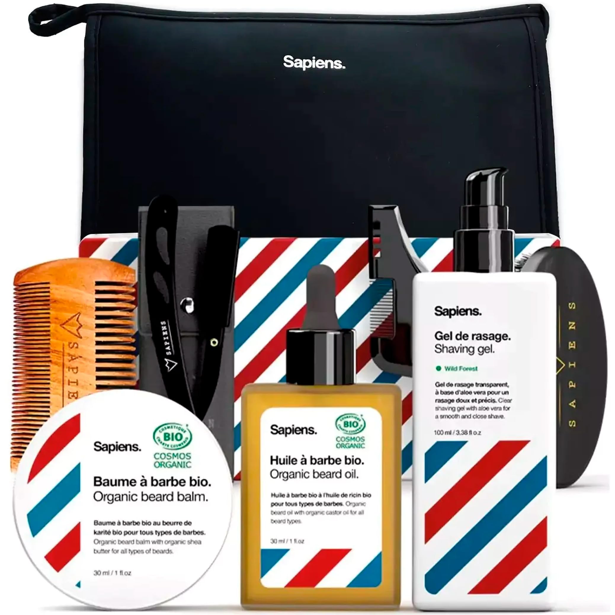 Sapiens Kit de Rasage et Soins Barbe Bio