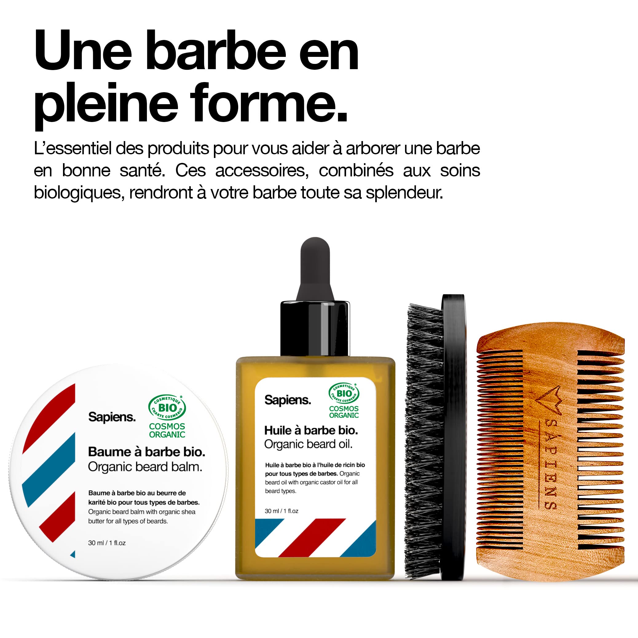 Sapiens Kit de Rasage et Soins Barbe Bio — vue 2