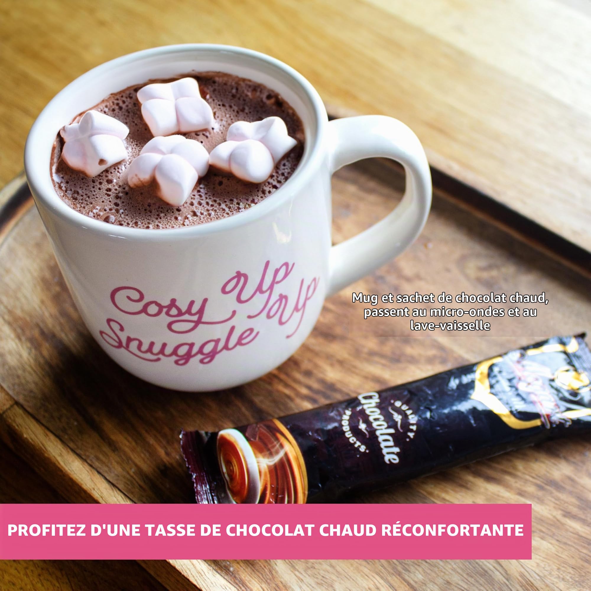 Coffret Cadeau Bouillotte - Bouillotte eau Chadue Rose avec Une Tasse, Une Bouillotte de — vue 5