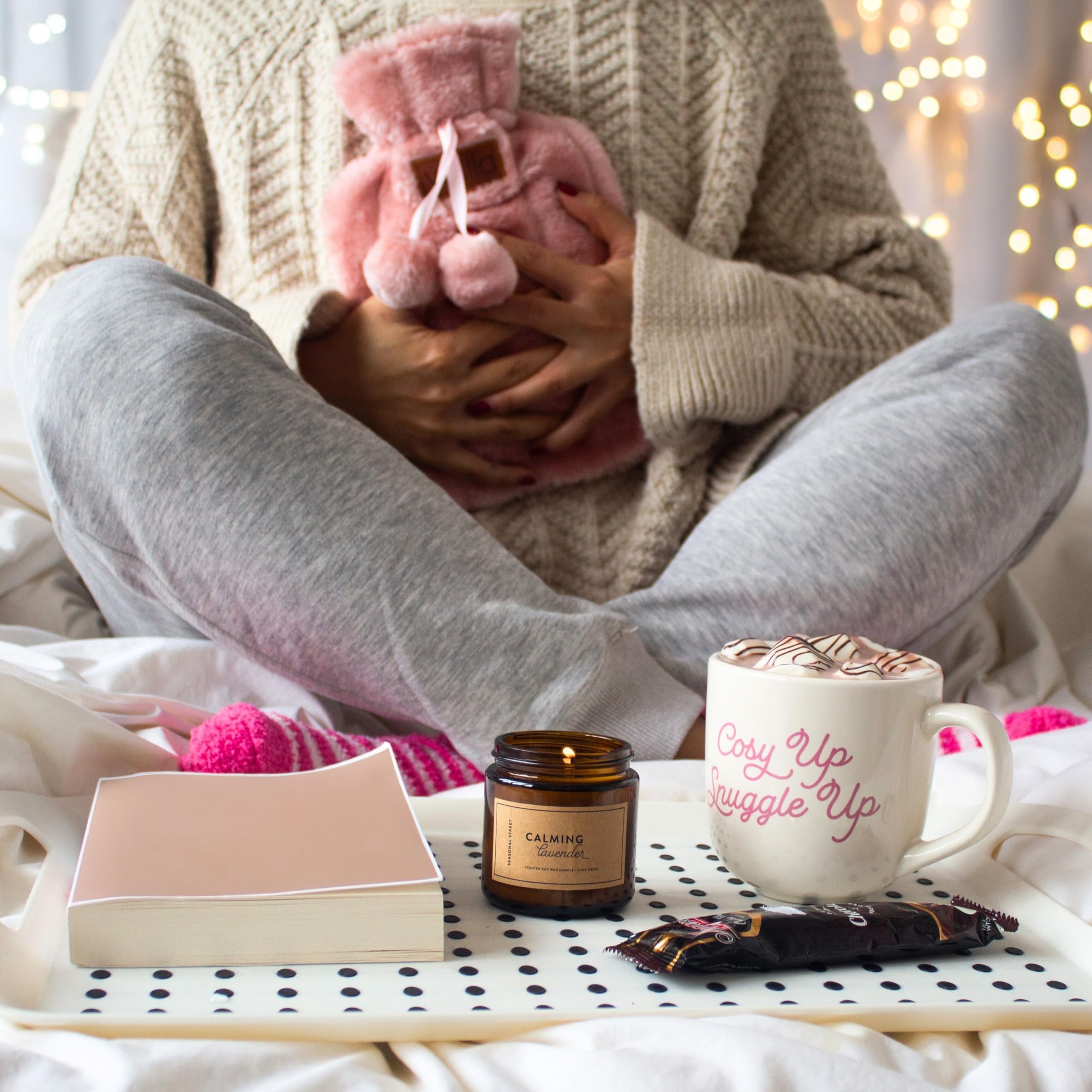 Coffret Cadeau Bouillotte - Bouillotte eau Chadue Rose avec Une Tasse, Une Bouillotte de — vue 3