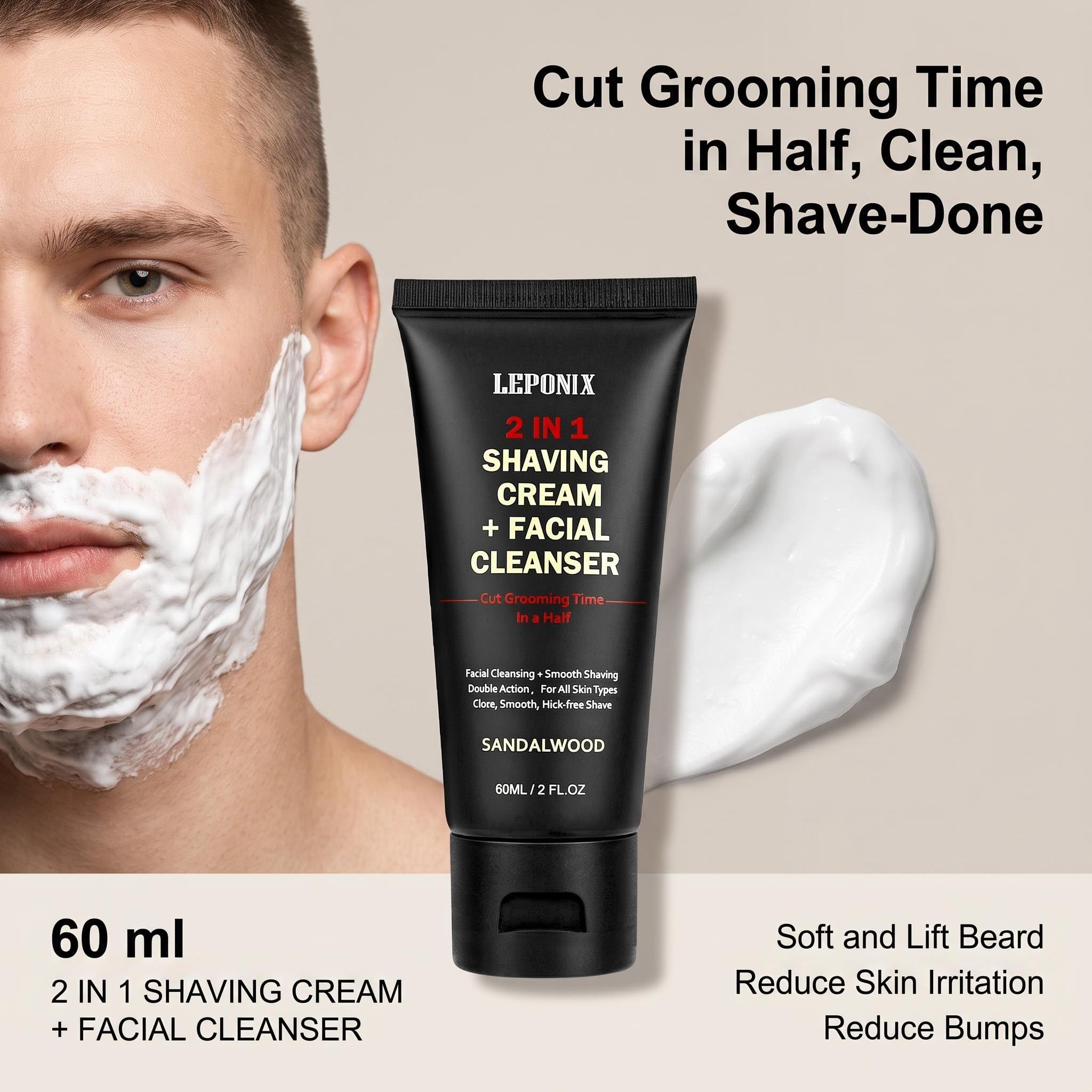 Coffret Rasage Homme avec Rasoir Droit, Pinceau et Bol à Raser — vue 3