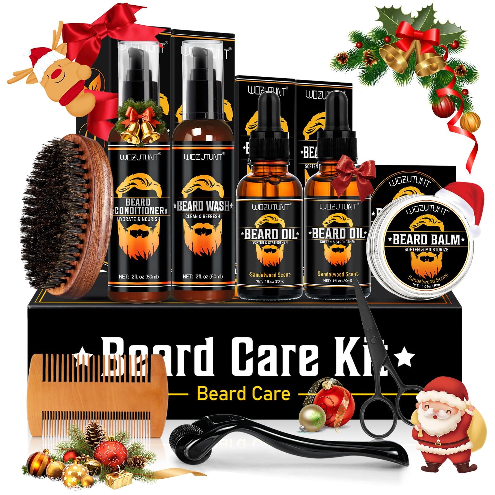 Kit Pousse Barbe Homme Du Nettoyage à L'entretien - Kit Soin Barbe Homme Avec Beard