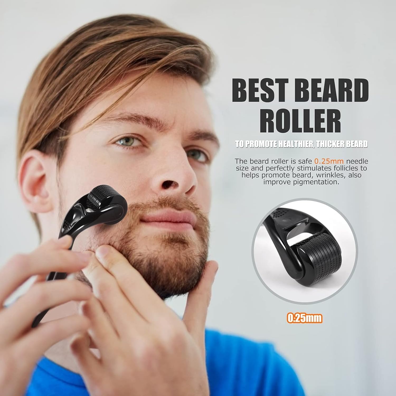 Comozon Kit Barbe Homme Complet 12 en 1, Rasoir, Rouleau Barbe, Lames Barbe — vue 3