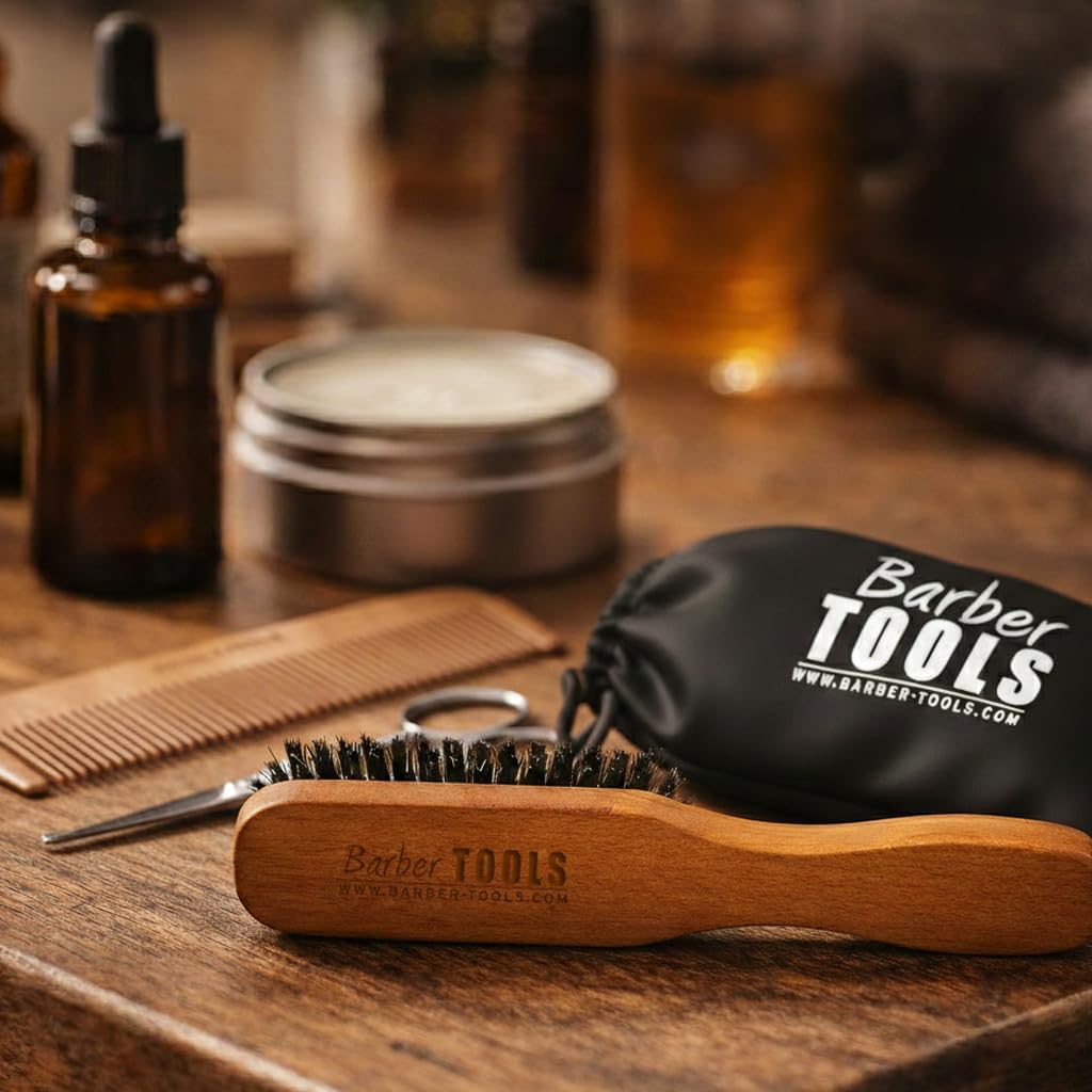 Coffret barbe et rasage pour homme | Rasoir coupe choux, brosse à barbe, peigne à barbe, — vue 2
