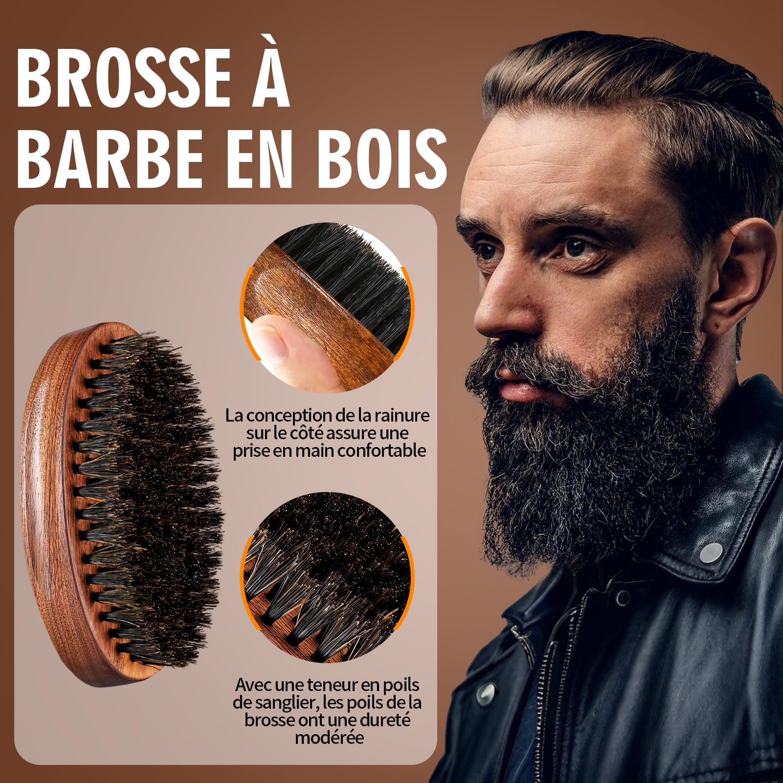 Kit Pousse Barbe Homme Du Nettoyage à L'entretien - Kit Soin Barbe Homme Avec Beard — vue 3