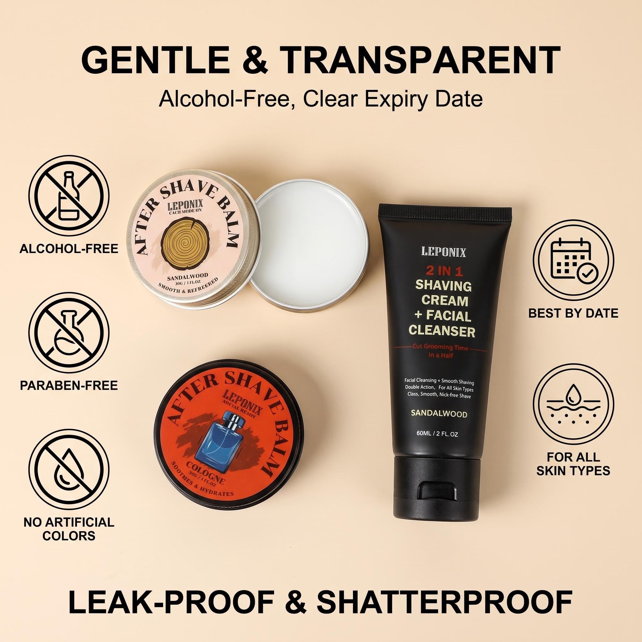 Coffret Rasage Homme avec Rasoir Droit, Pinceau et Bol à Raser — vue 7