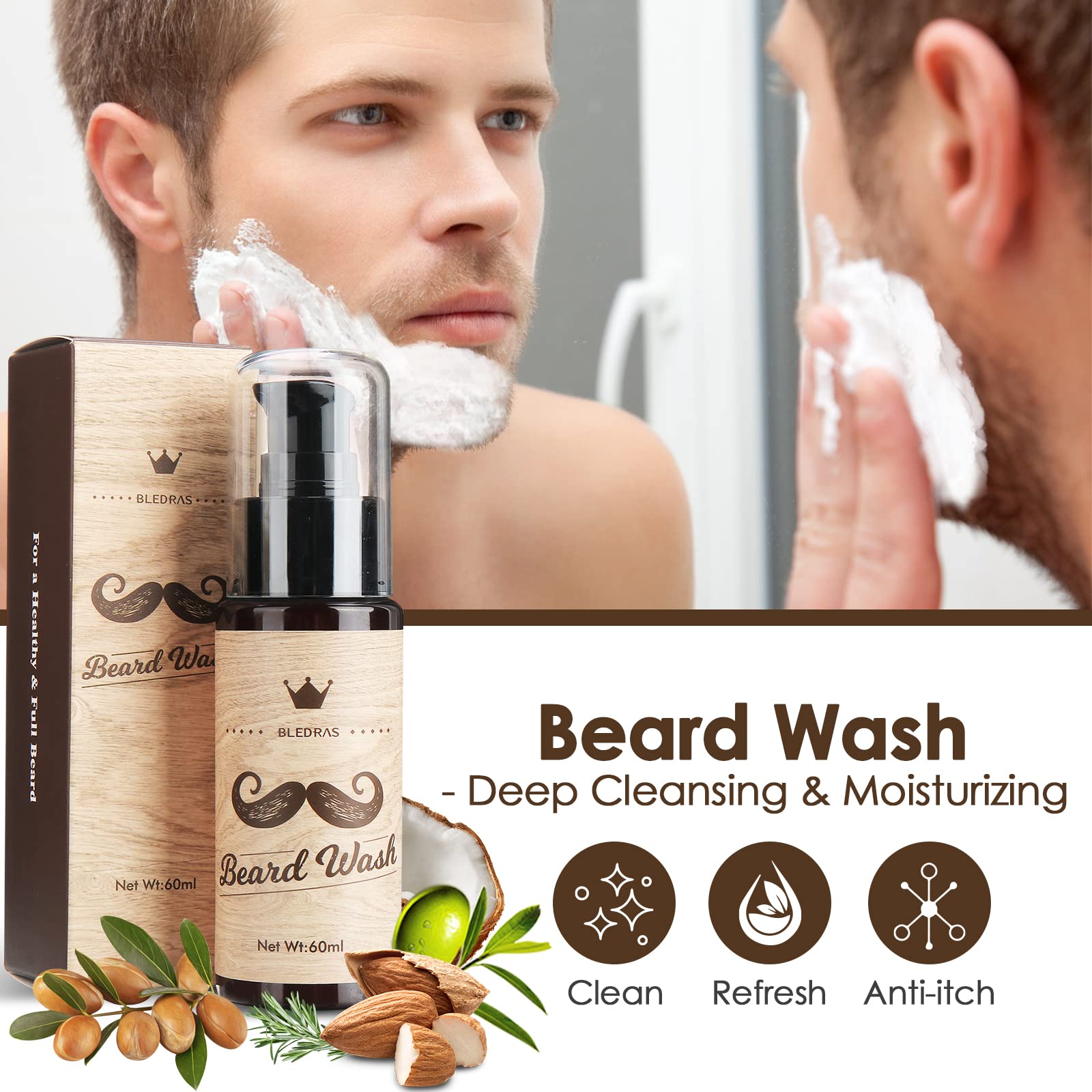 Kit Barbe Homme 10pcs - Bledras Kit de Soin Barbe Homme Complet — vue 3
