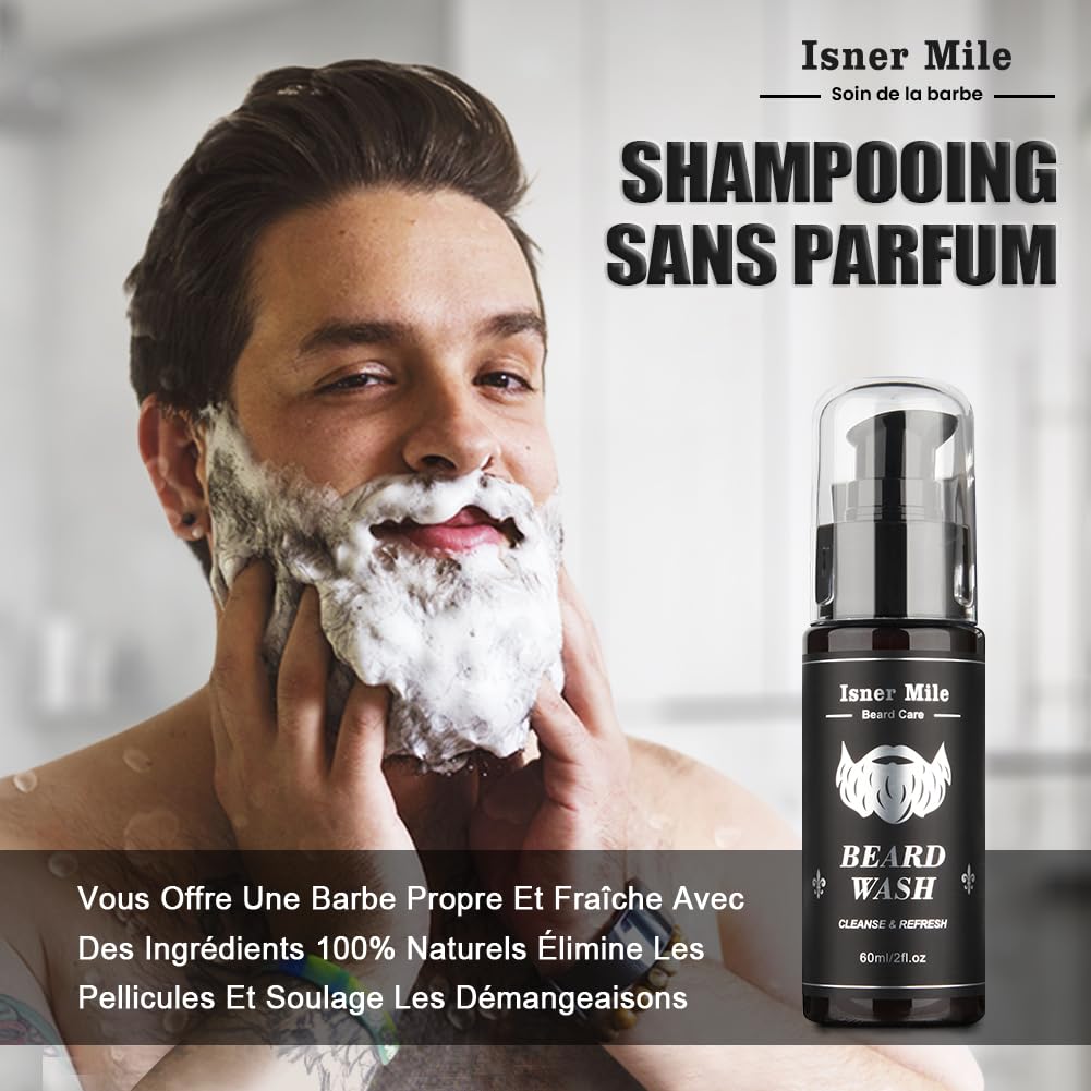 Beard Grooming Kit for Men Care, Christmas Stocking Fillers for Men Him Dad — vue 4