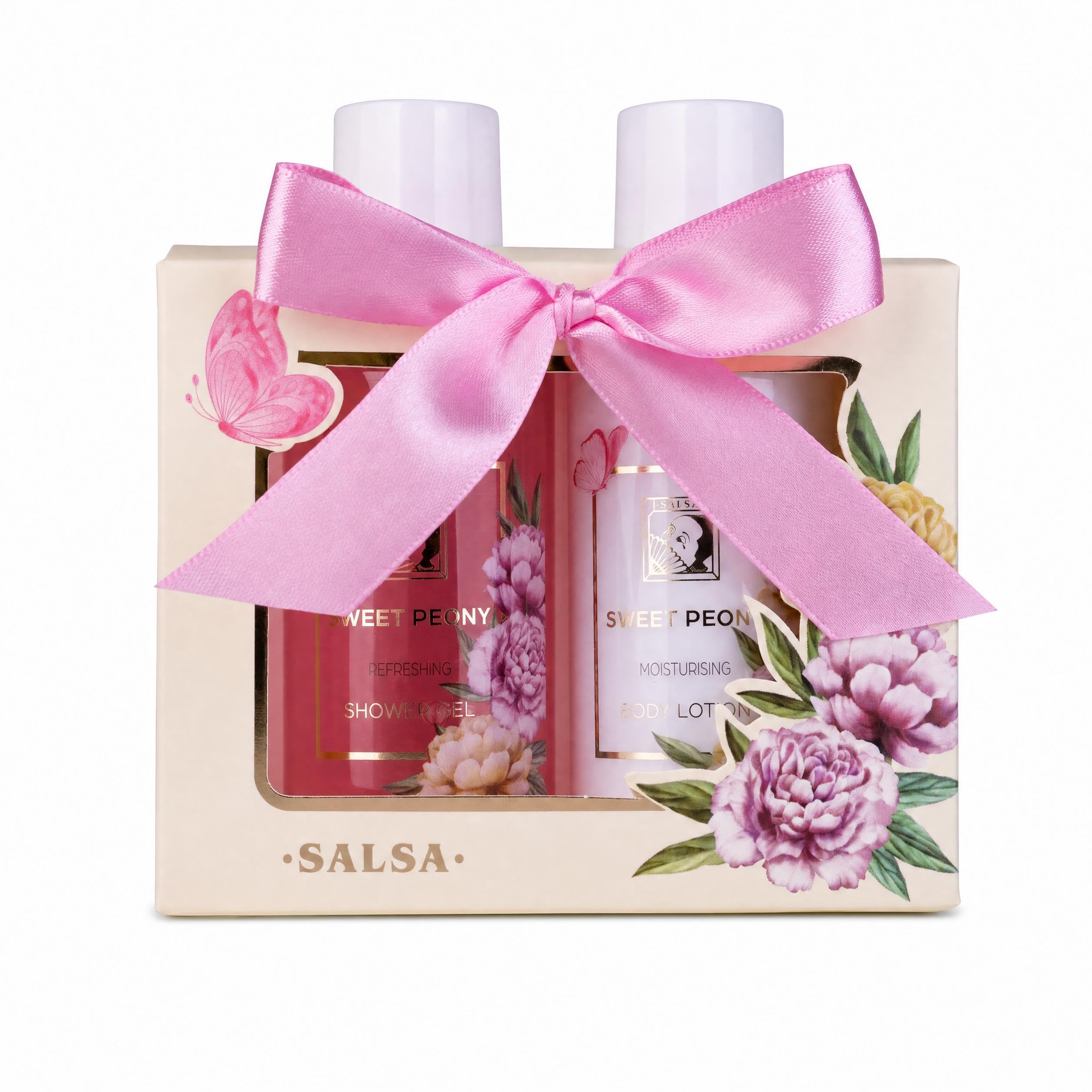 Accentra coffret cadeau SWEET PEONY, gel douche et lait pour le corps