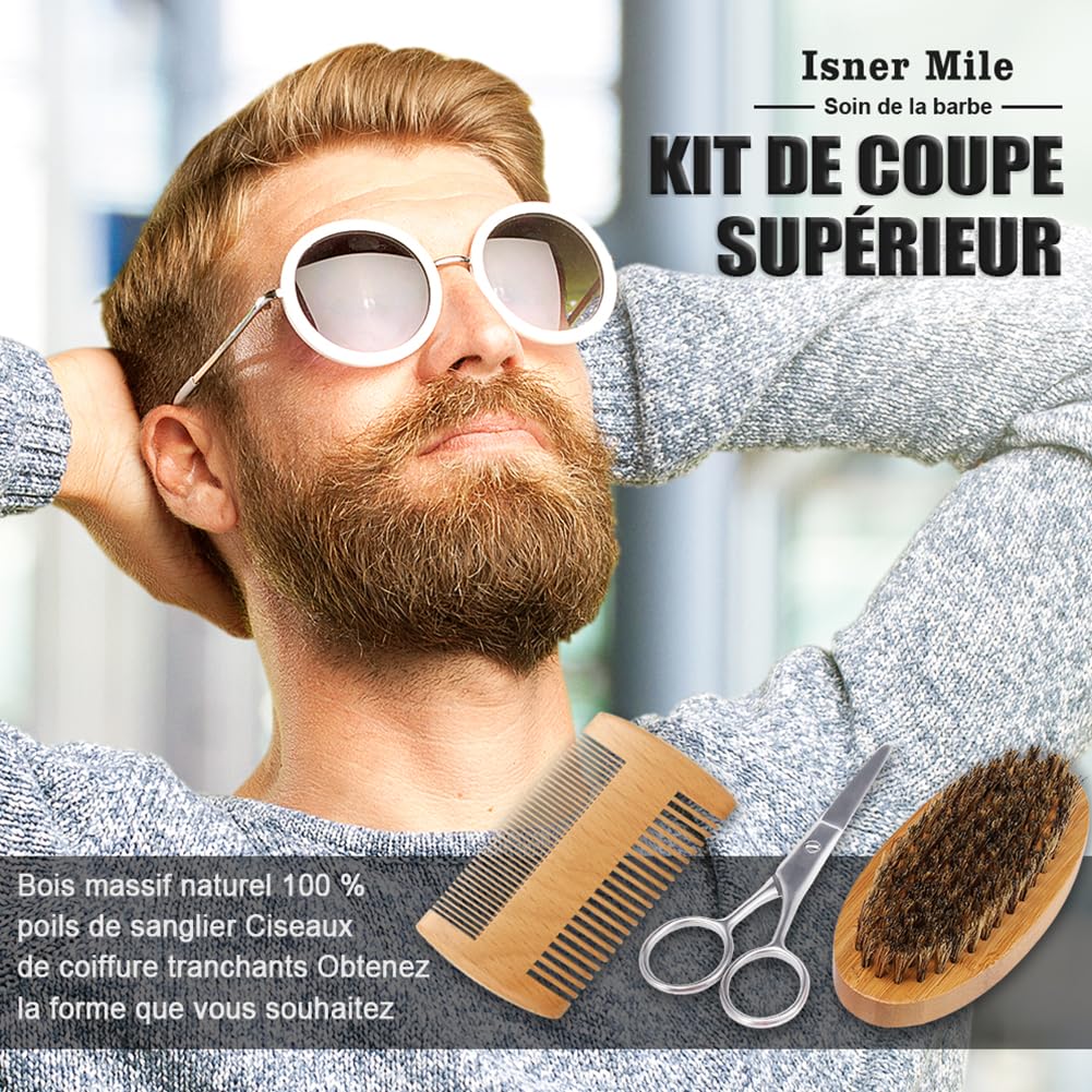 Beard Grooming Kit for Men Care, Christmas Stocking Fillers for Men Him Dad — vue 7