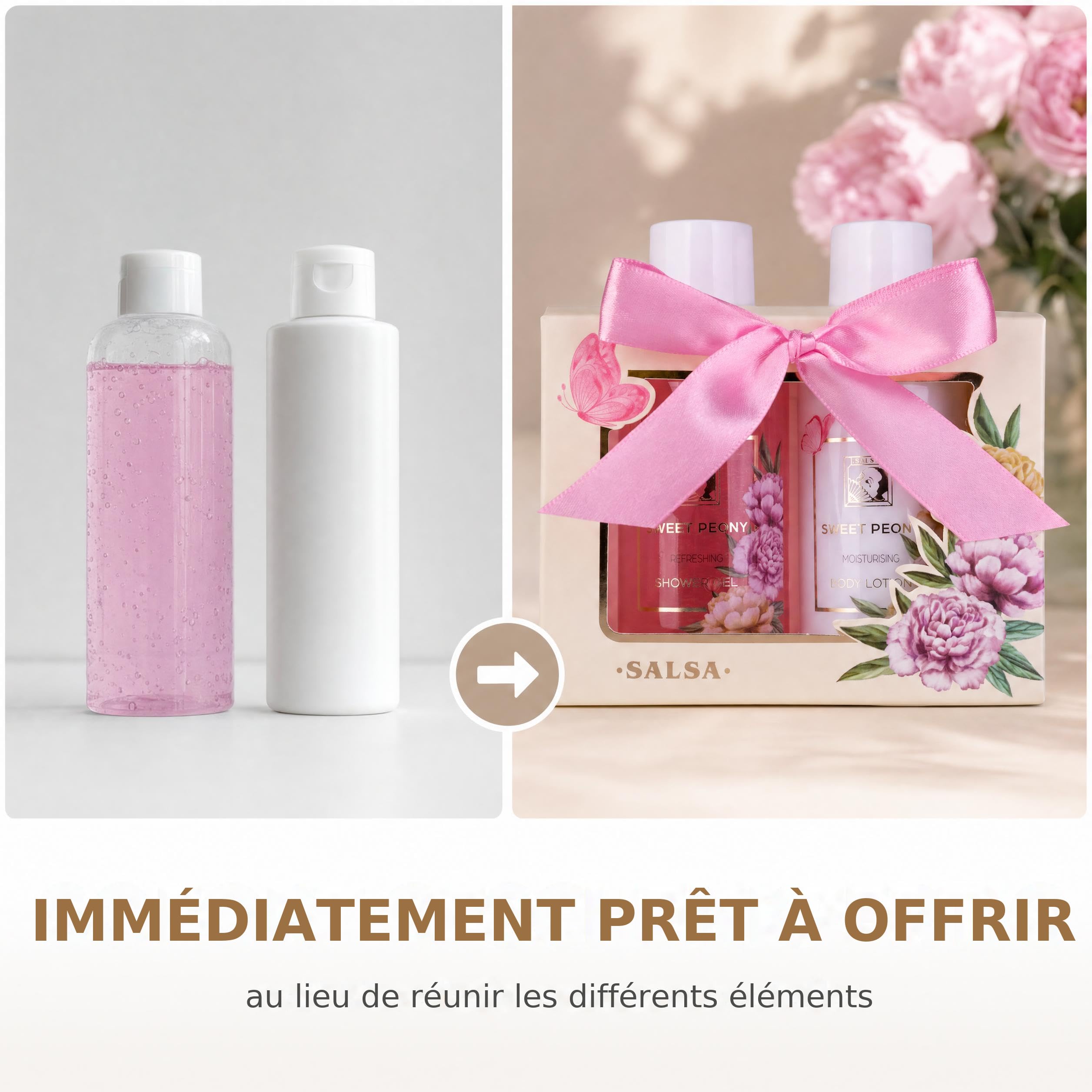 Accentra coffret cadeau SWEET PEONY, gel douche et lait pour le corps — vue 7