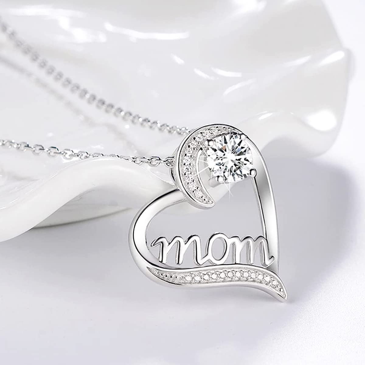 Miofula Rose Eternelle Cadeau Maman, Fleur Eternelle avec Bijoux Femme Argent 925, — vue 9