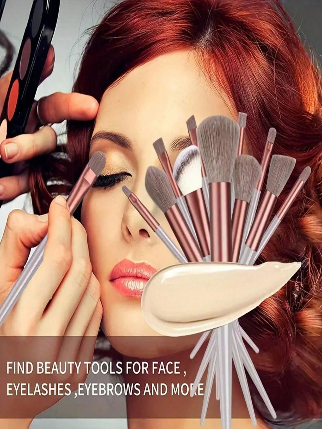 Ensemble de 15 pinceaux de maquillage, comprenant 2 tampons de poudre triangulaires — vue 6