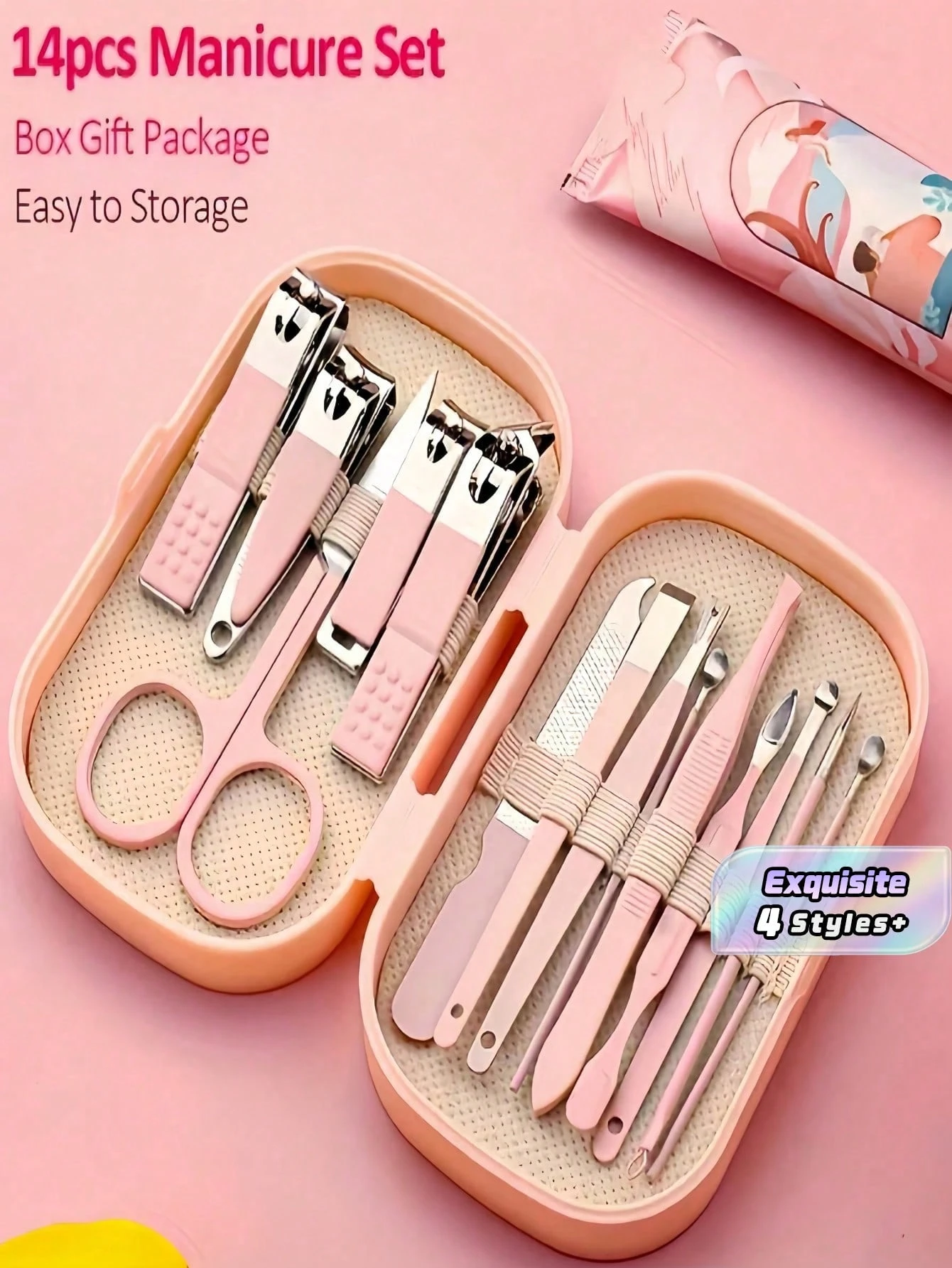 Ensemble de soins de manucure professionnel, ensemble de soins personnels pour femmes,