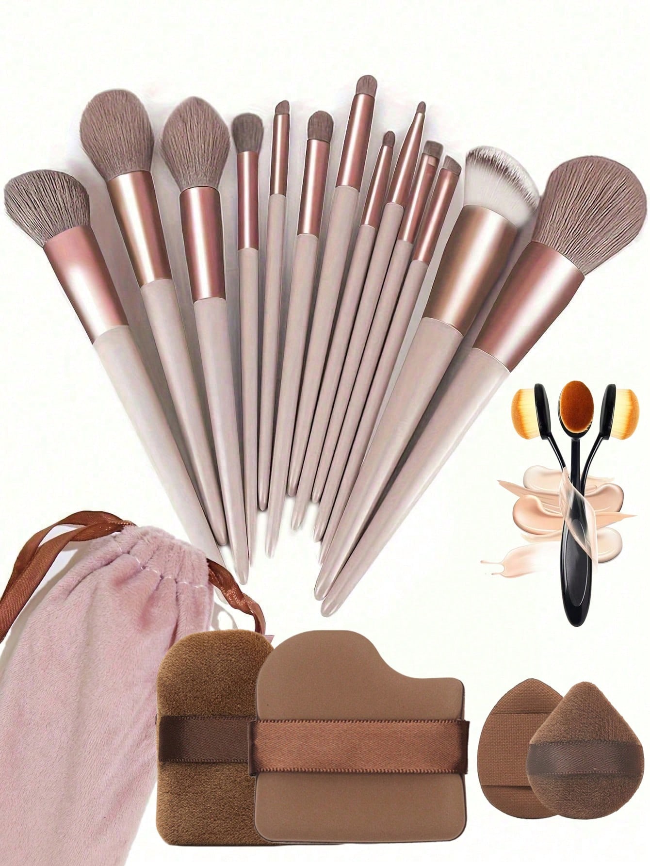 Ensemble de 16 pièces de pinceaux de maquillage comprenant 13 pinceaux de maquillage, 1 — vue 9