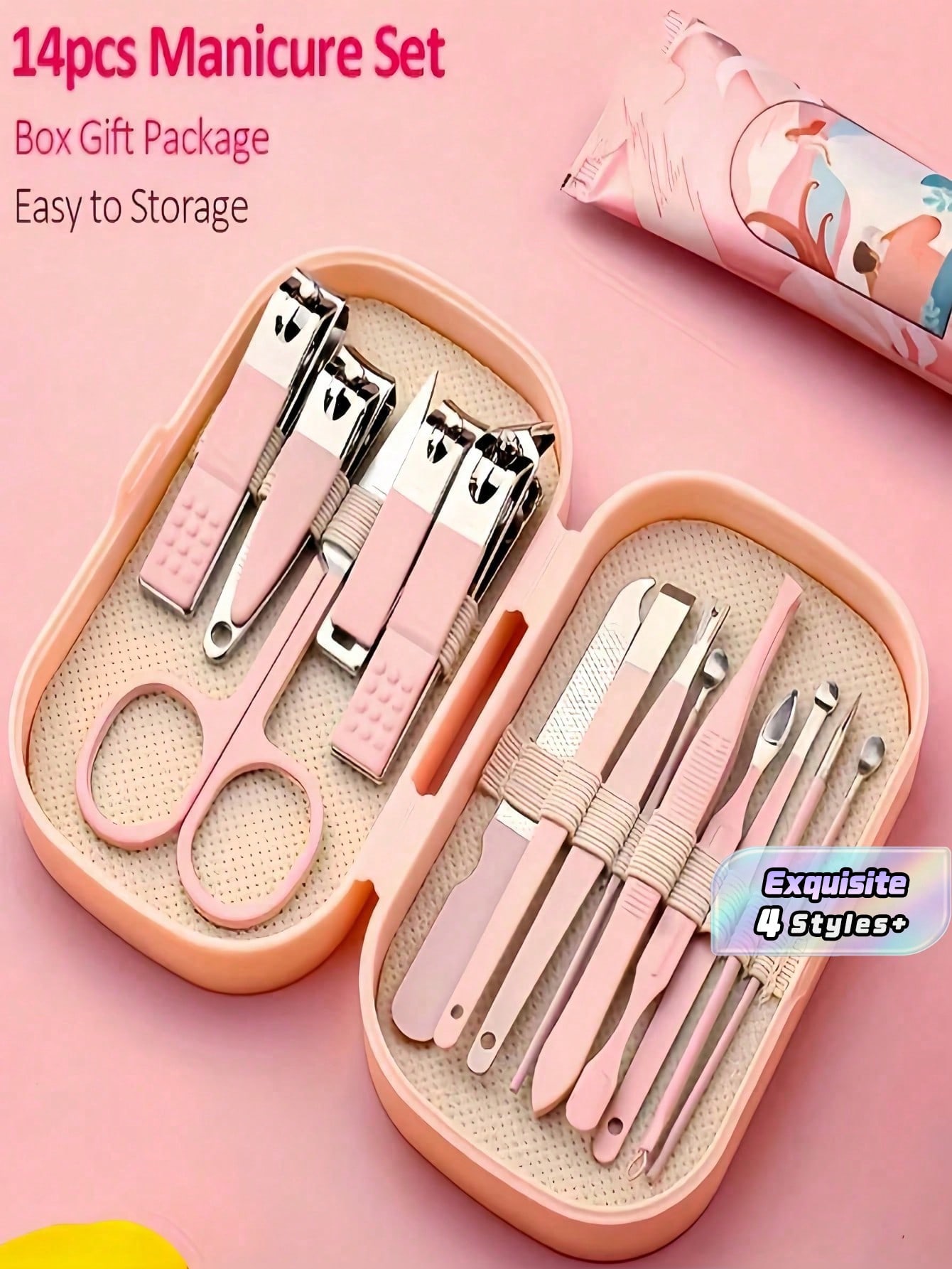 Ensemble de soins de manucure professionnel, ensemble de soins personnels pour femmes, — vue 12