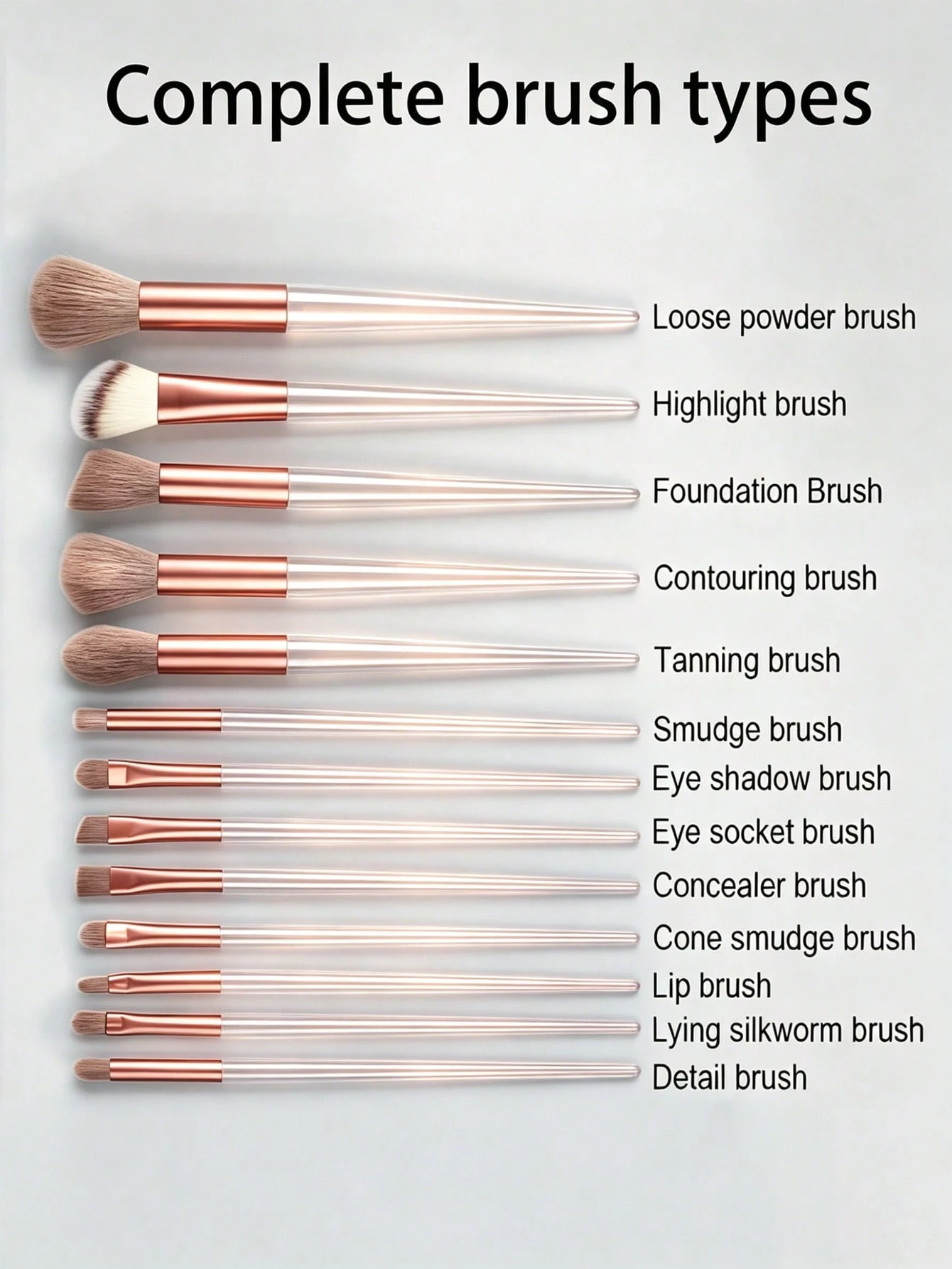 Ensemble de 16 pièces de pinceaux de maquillage comprenant 13 pinceaux de maquillage, 1 — vue 12