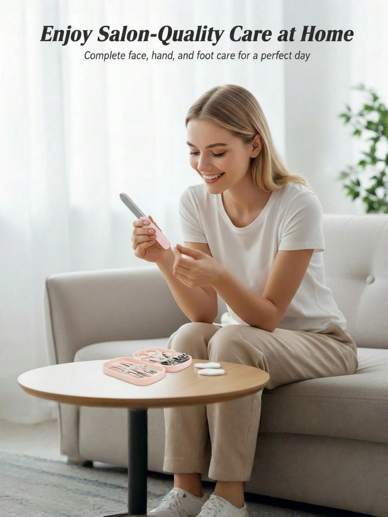 Ensemble de soins de manucure professionnel, ensemble de soins personnels pour femmes, — vue 11