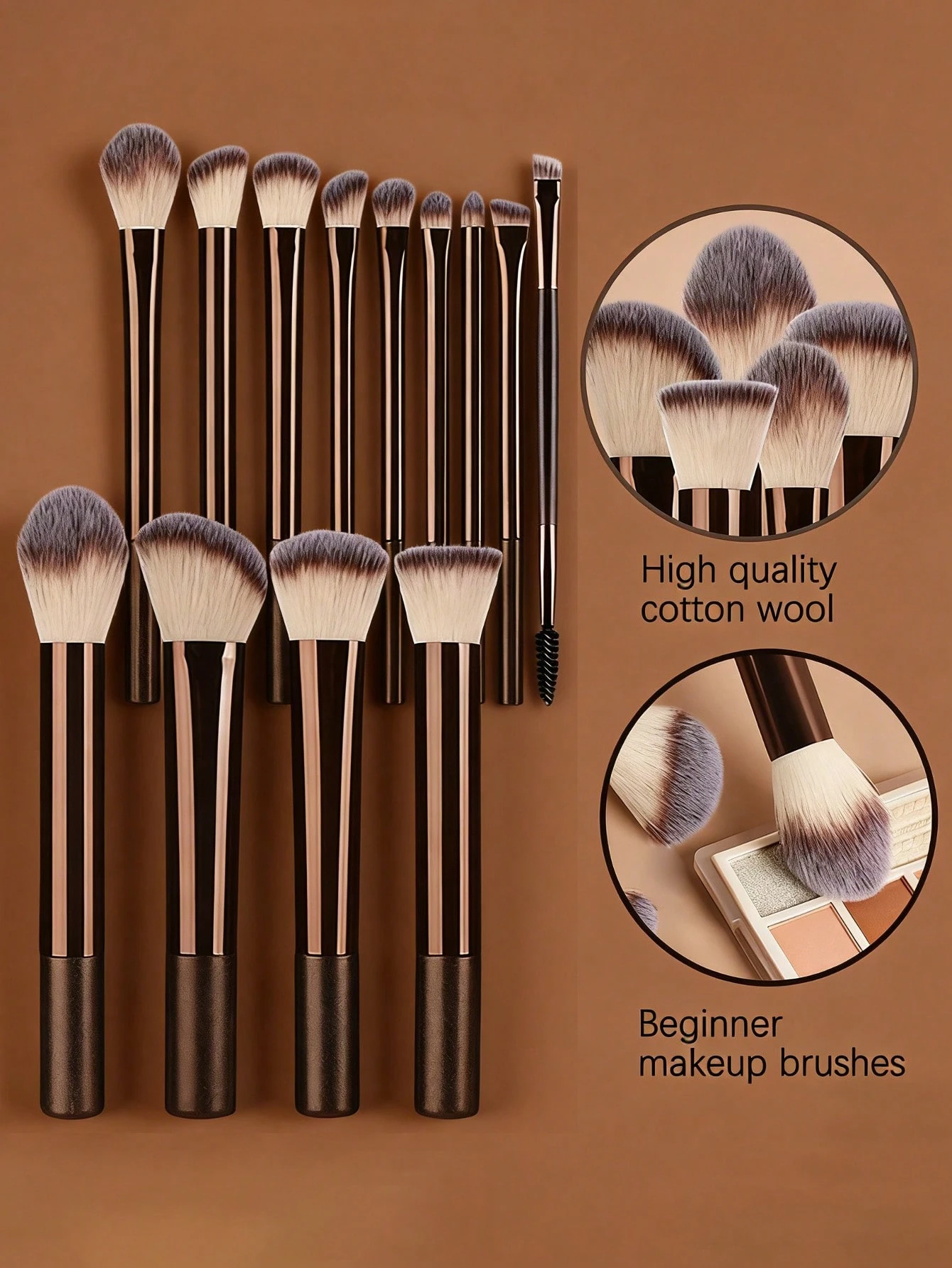 BAILIFOREVER 15 pièces Ensemble de pinceaux de maquillage de grande taille, Ensemble de — vue 6