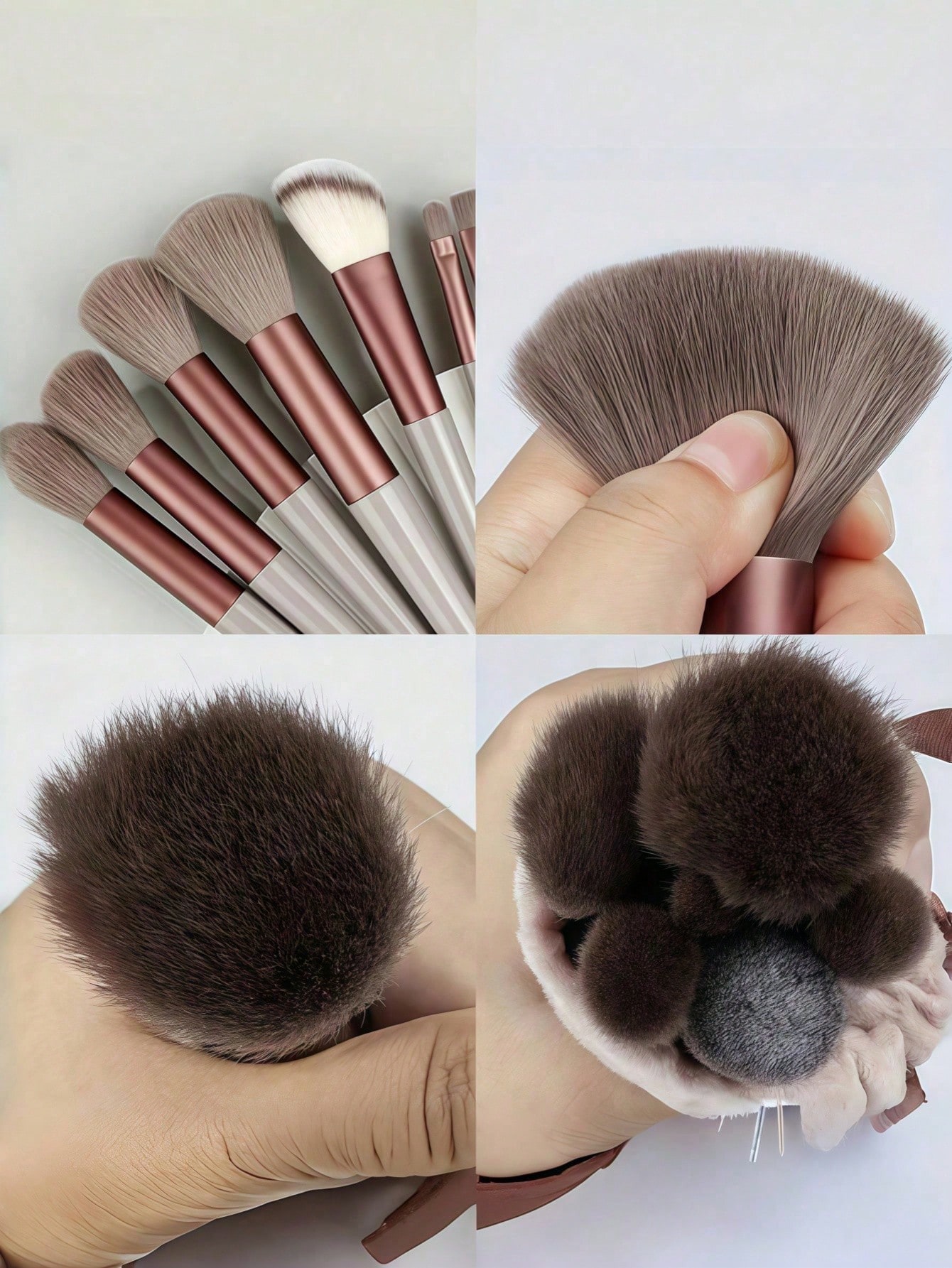 FSJF FIX 13 pièces Ensemble de pinceaux de maquillage, doux et moelleux, pinceau de fond — vue 5