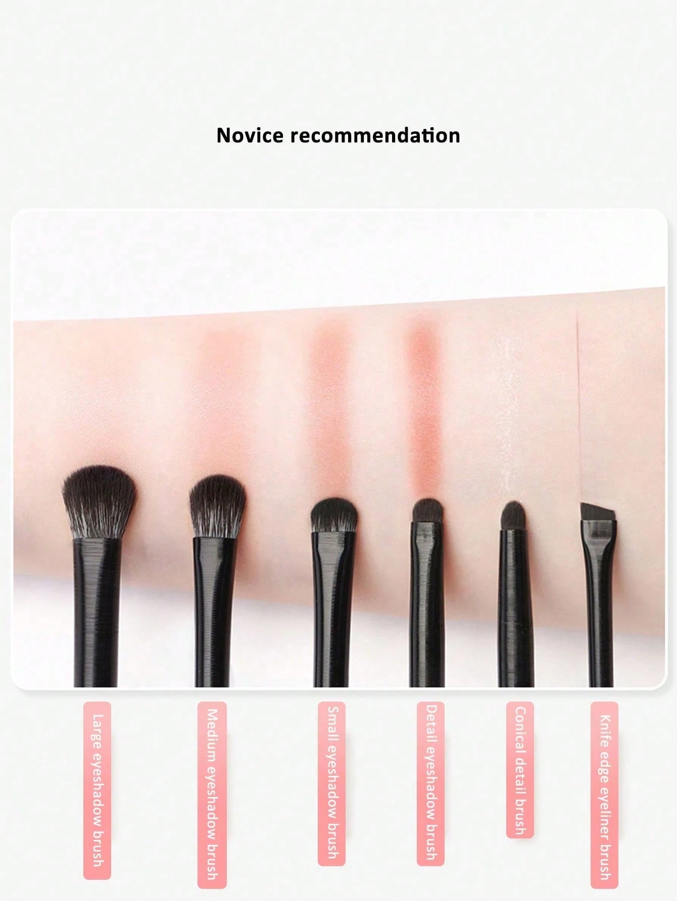 /set Ensemble de pinceaux de maquillage à poils doux, comprenant des pinceaux pour ombre — vue 7