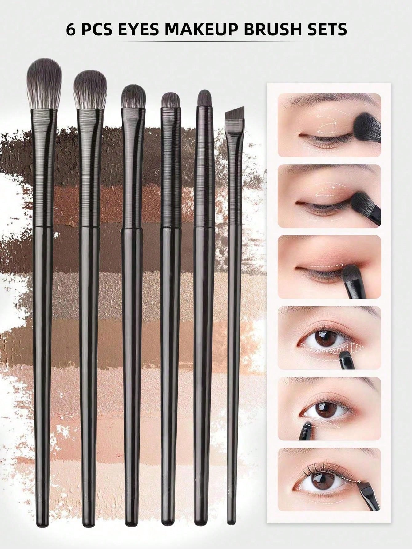/set Ensemble de pinceaux de maquillage à poils doux, comprenant des pinceaux pour ombre — vue 8