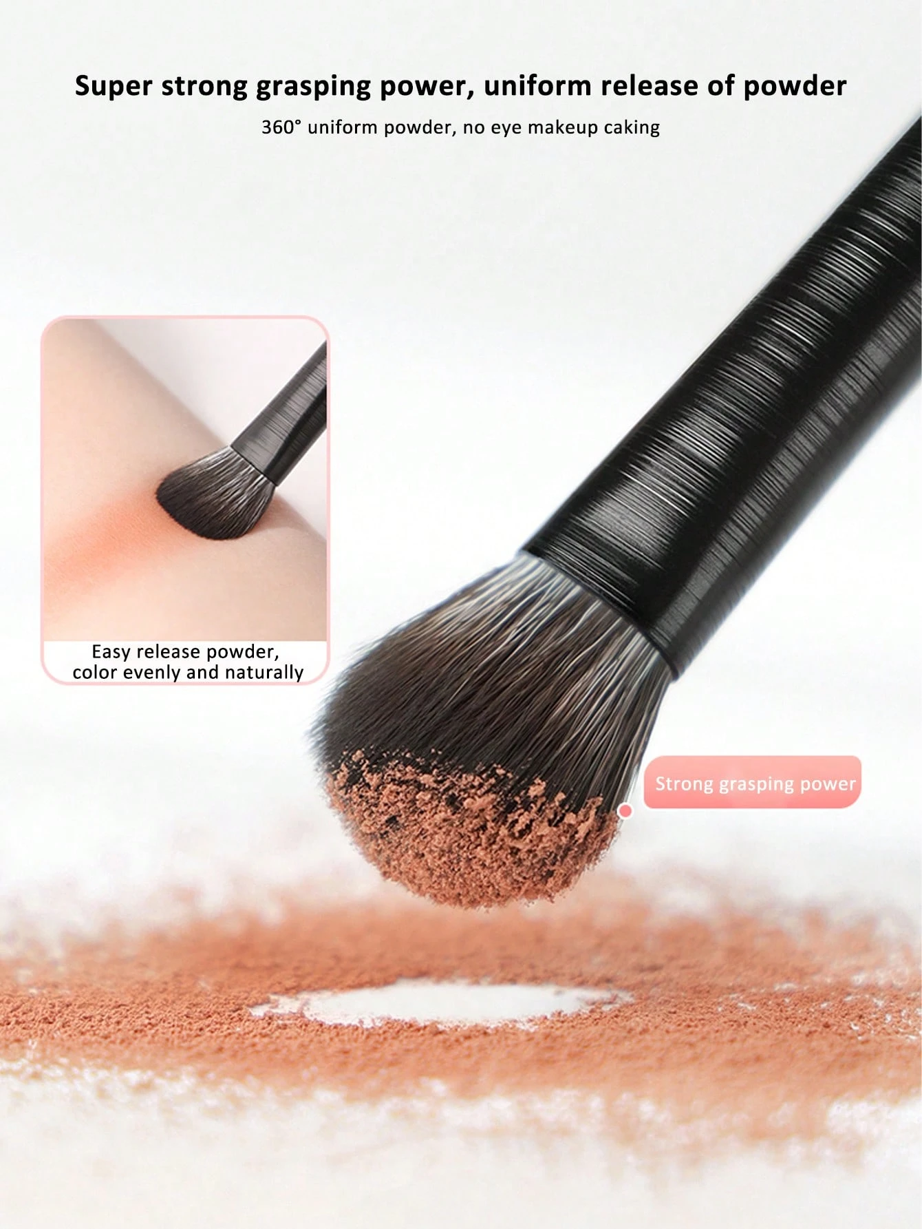 /set Ensemble de pinceaux de maquillage à poils doux, comprenant des pinceaux pour ombre — vue 10