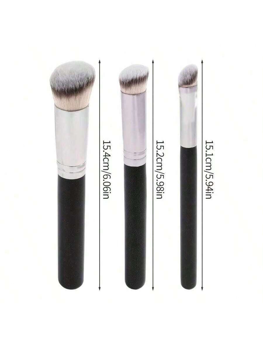 3/5 pièces Ensemble de pinceaux de maquillage, comprenant un pinceau de fond de teint, un — vue 6
