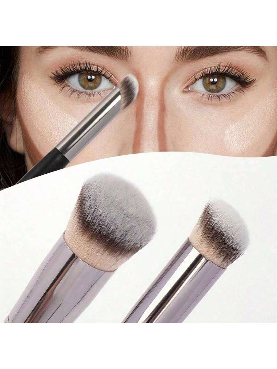 3/5 pièces Ensemble de pinceaux de maquillage, comprenant un pinceau de fond de teint, un — vue 2