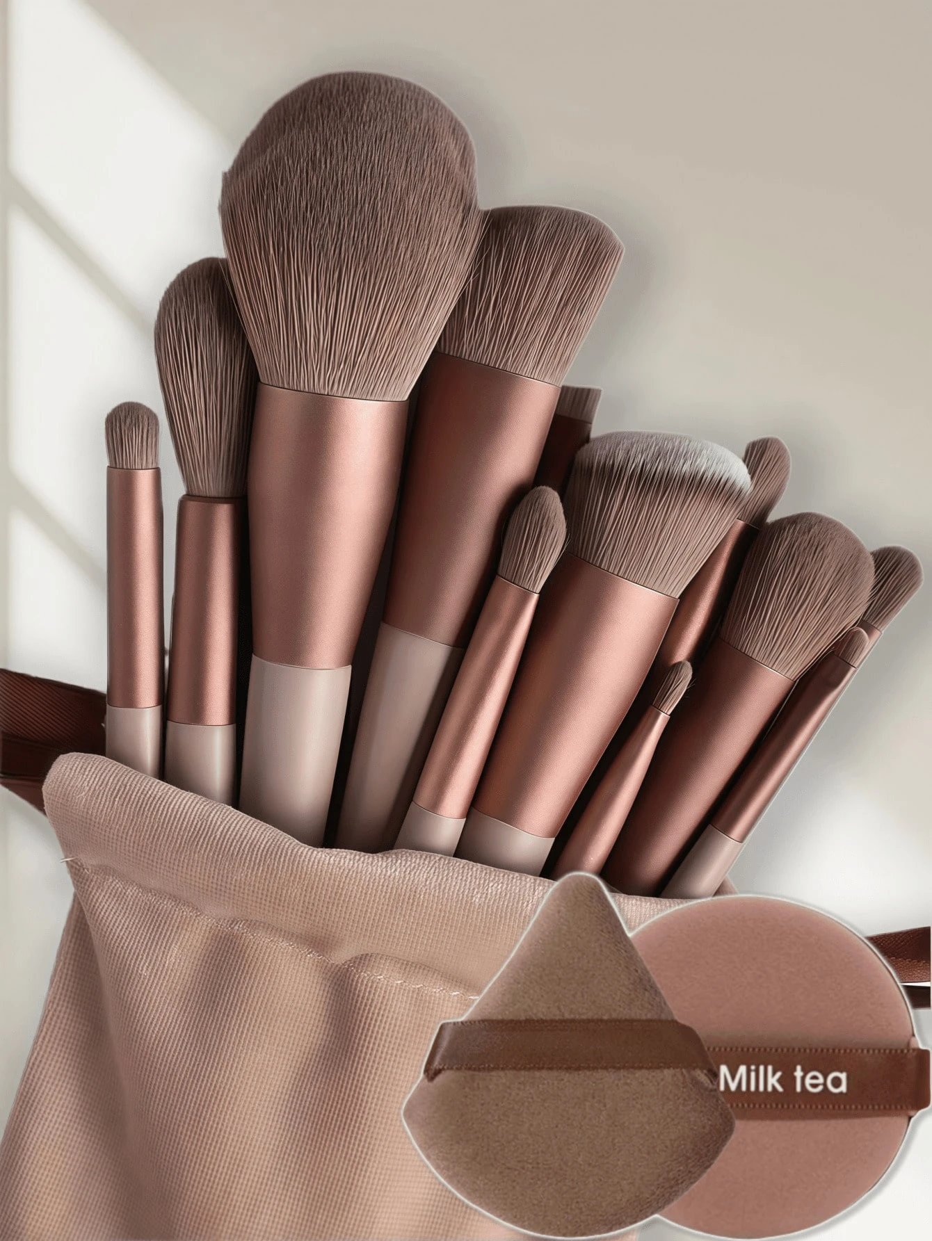 FSJF FIX 13 pièces Ensemble de pinceaux de maquillage, doux et moelleux, pinceau de fond — vue 9