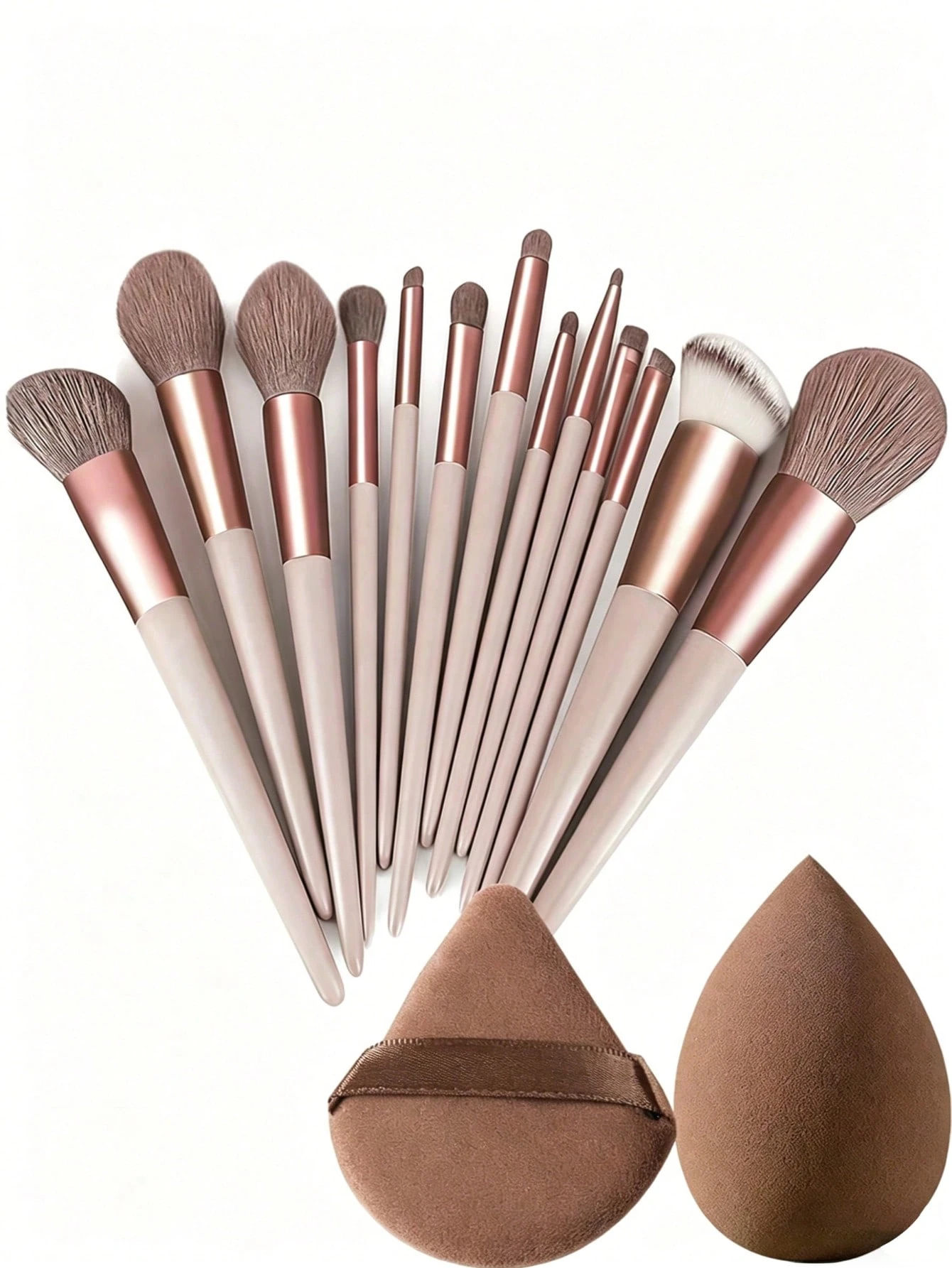 Ensemble de 15 pinceaux de maquillage, ensemble complet de pinceaux de maquillage à poils — vue 2