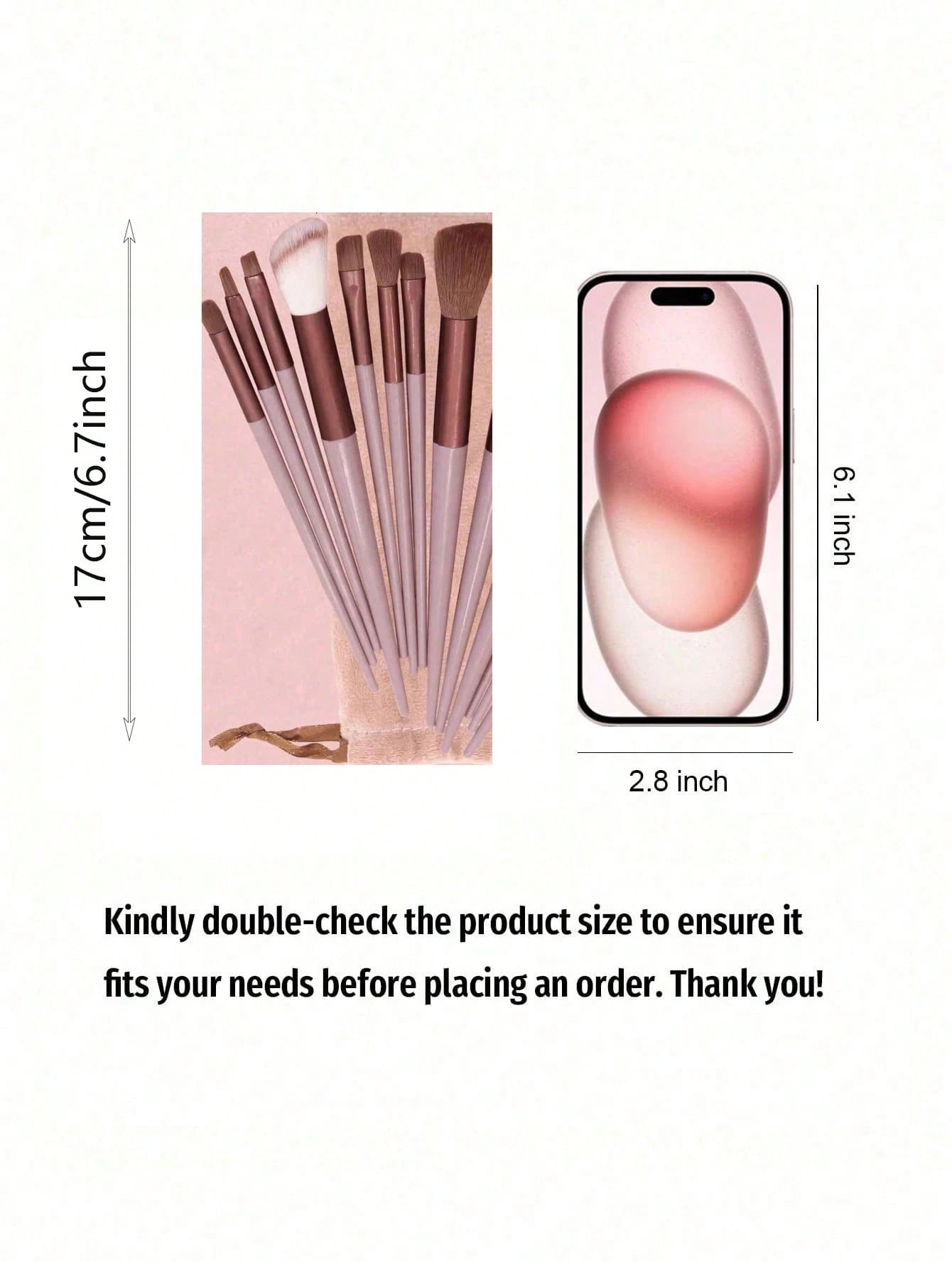 Ensemble de 15 pinceaux de maquillage, ensemble complet de pinceaux de maquillage à poils — vue 6